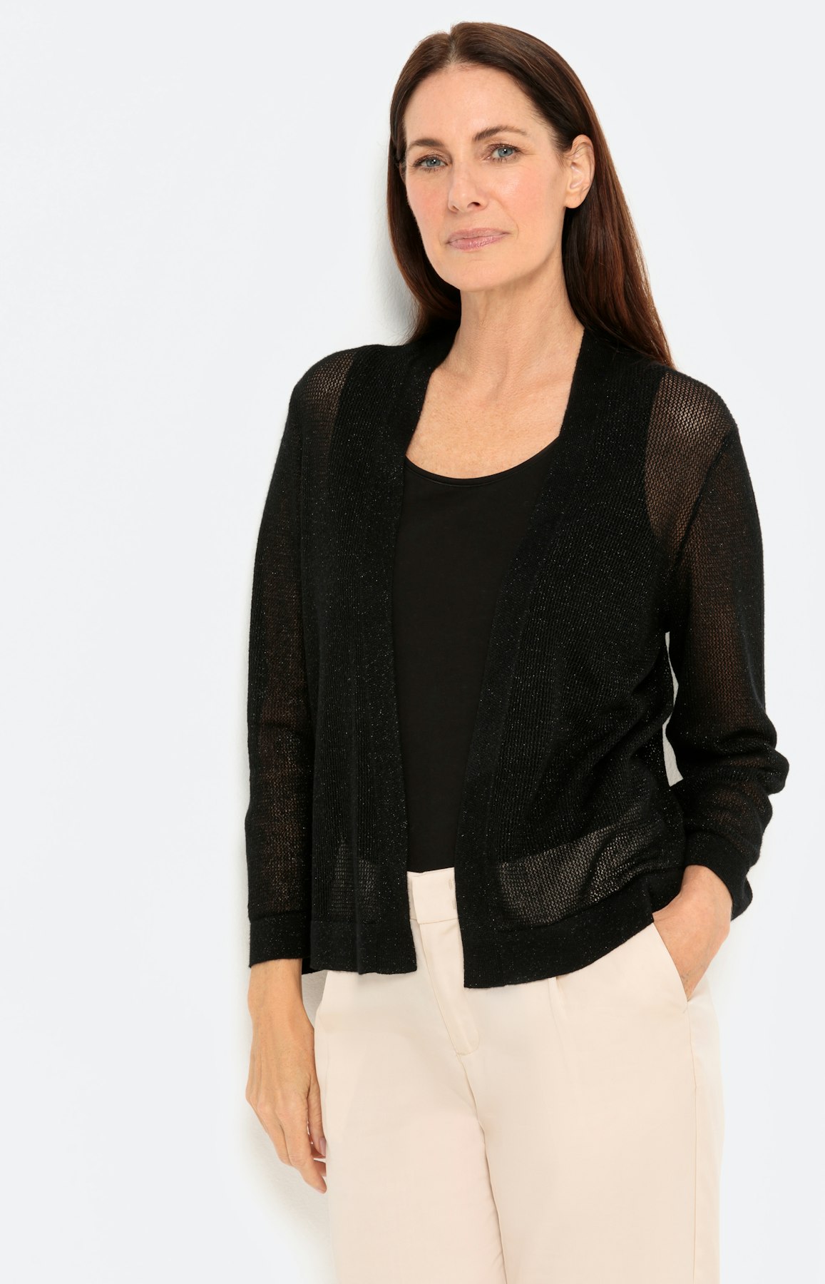 Bolero cardigan met 3/4-mouwen