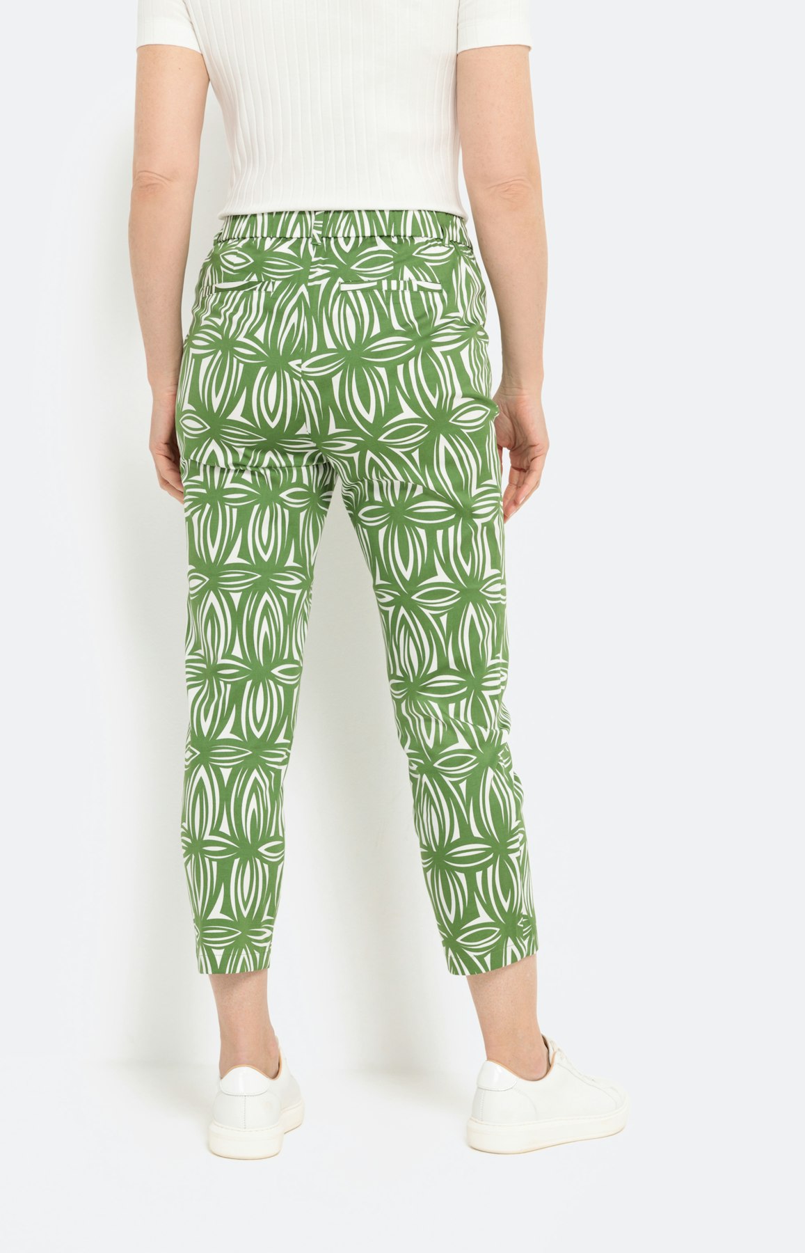 Gedessineerde broek met stretch