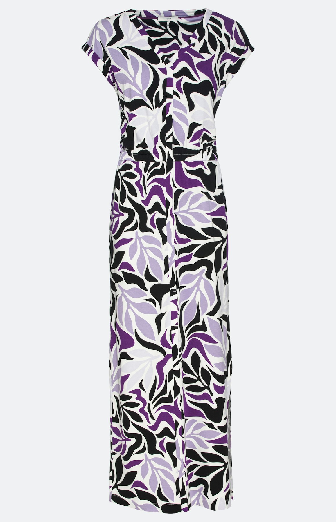 Viskose Stretch Maxikleid, Blumenprint