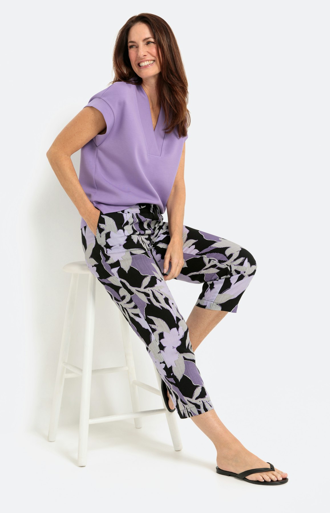 Floral gemusterte Culotte