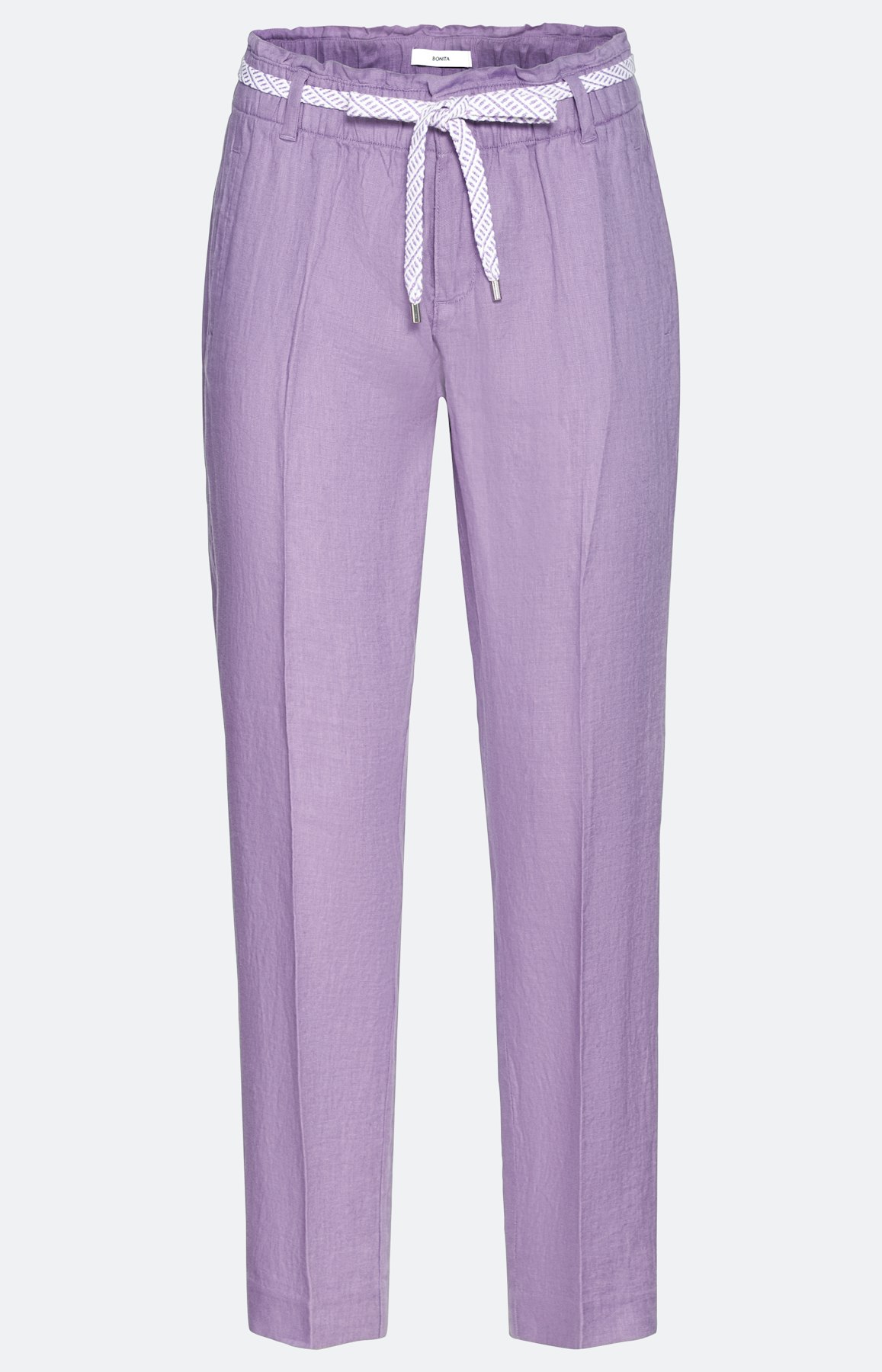 Linnen broek met smalle pijpen, lavender