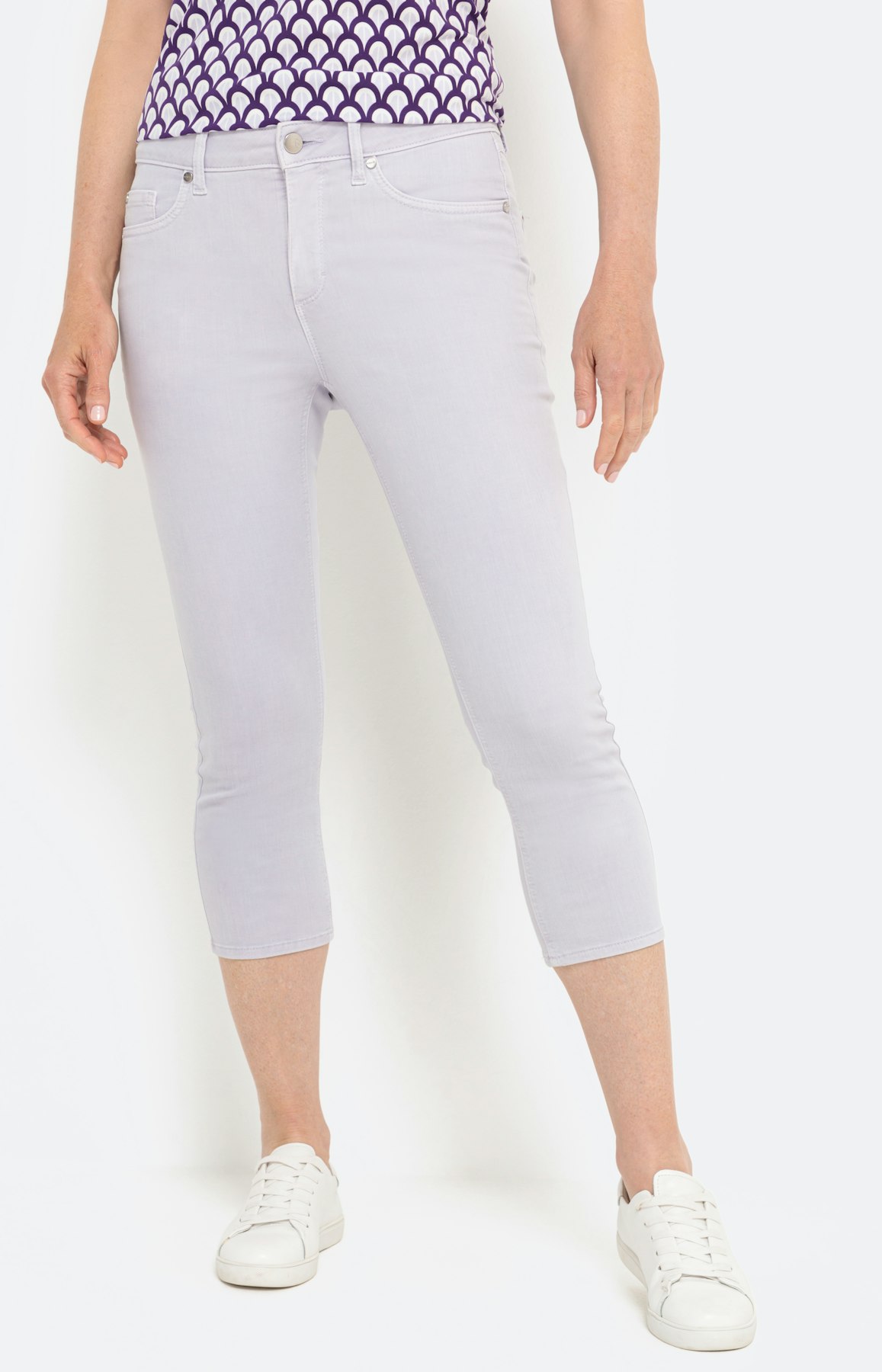 Capri-jeans, licht violet