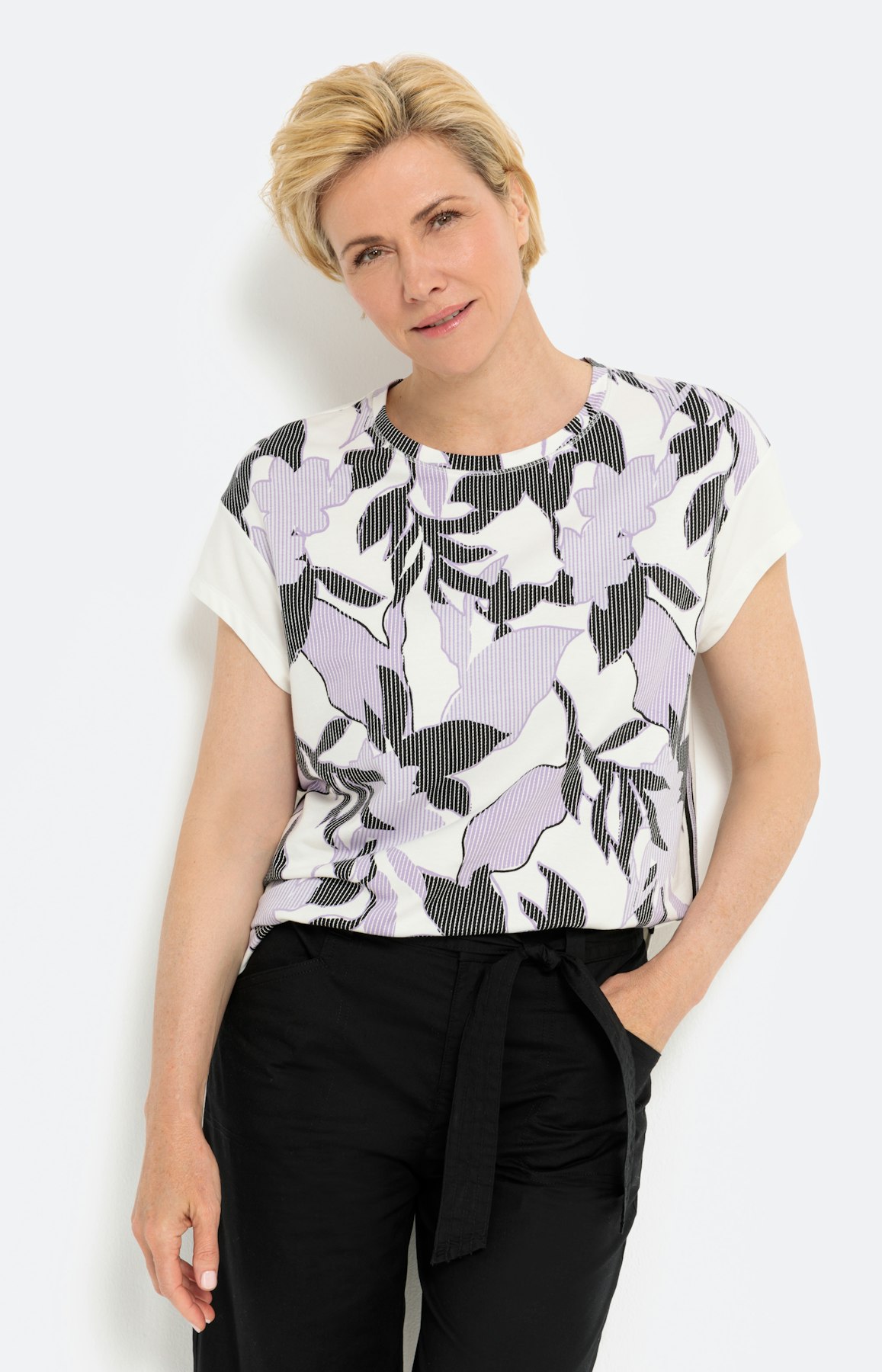 Shirt met korte mouwen en frontprint