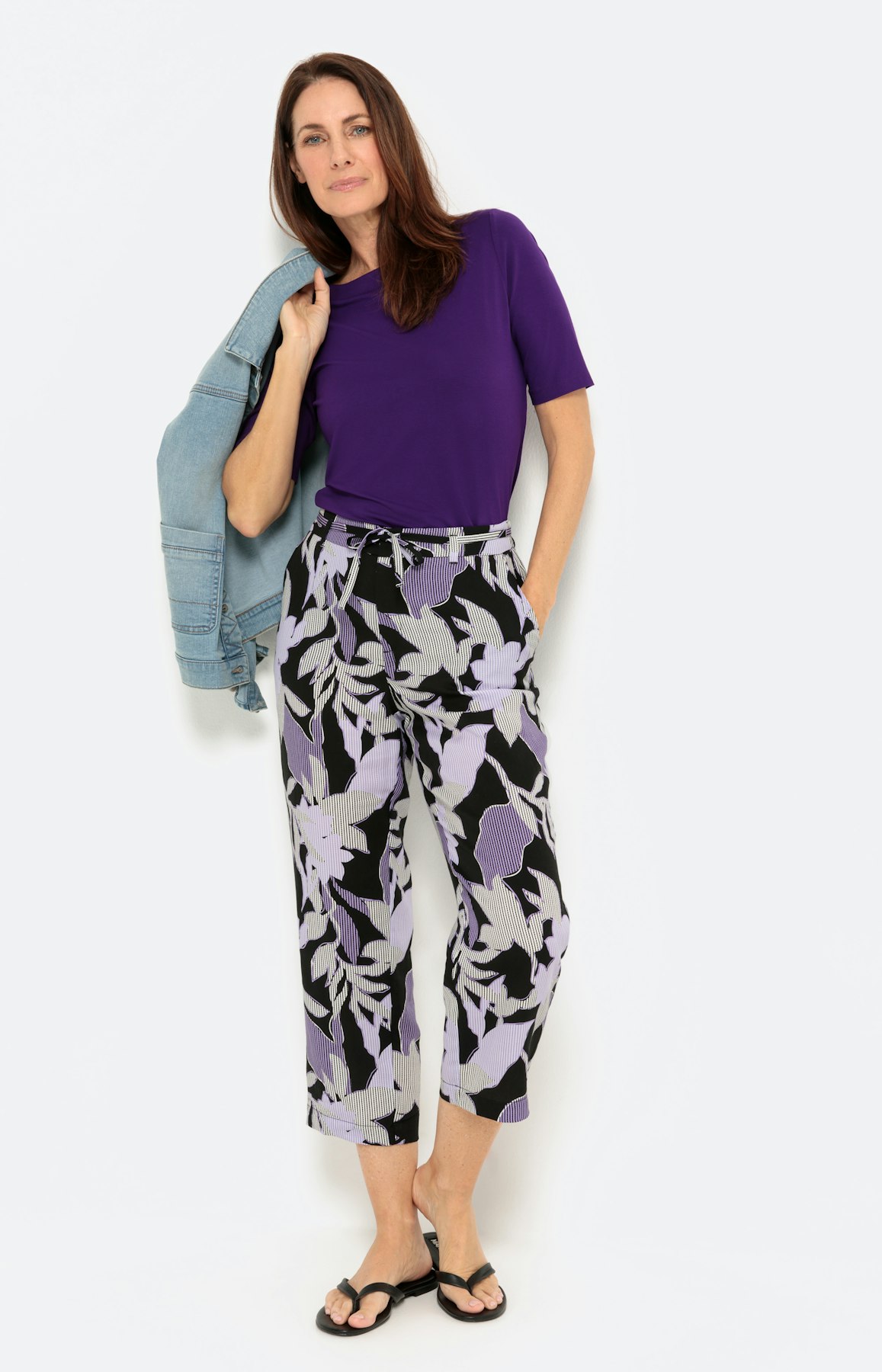 Shirt met korte mouwen en boothals