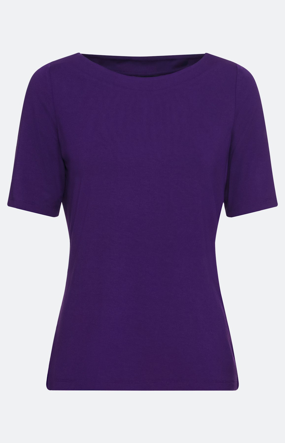 Shirt met korte mouwen en boothals