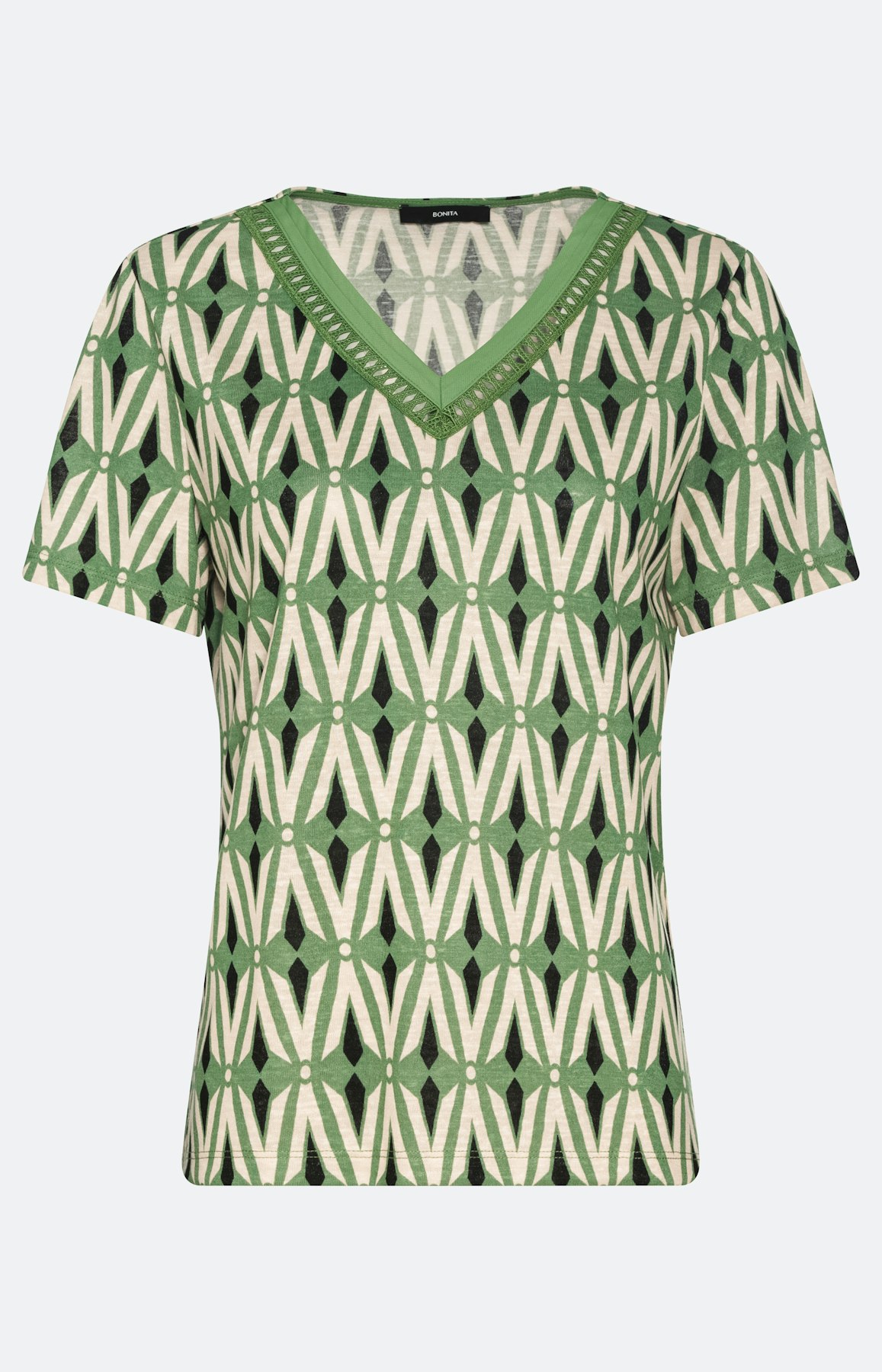 Gedessineerd shirt met korte mouwen