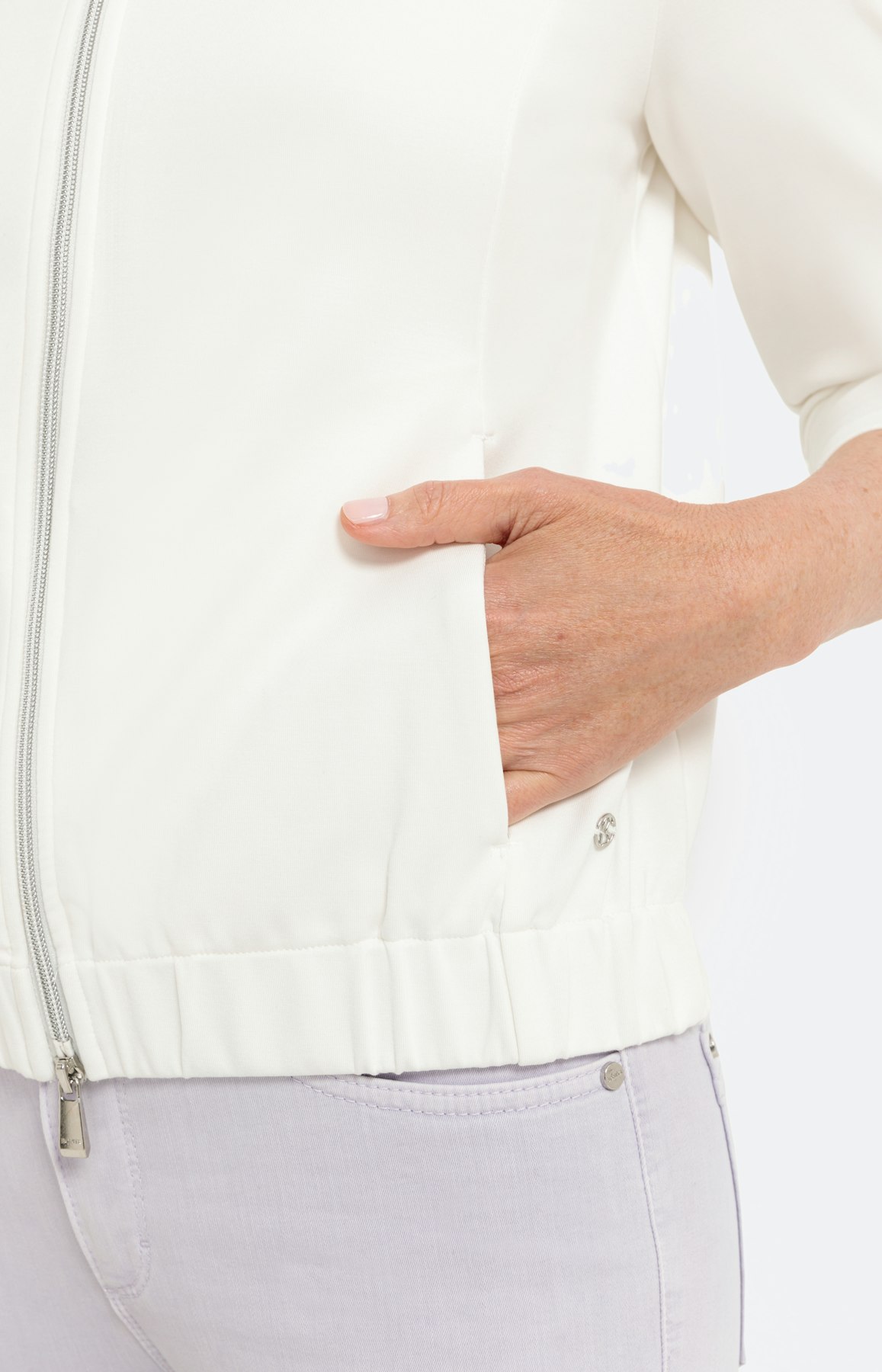 Capuchonjack met 3/4-mouwen