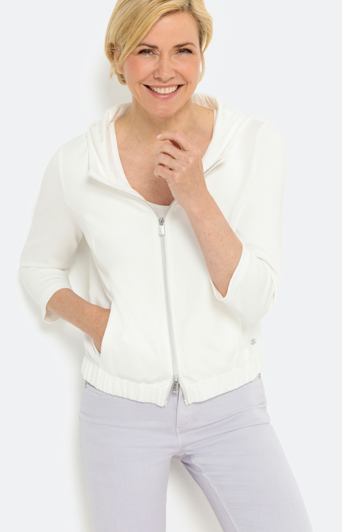 Capuchonjack met 3/4-mouwen