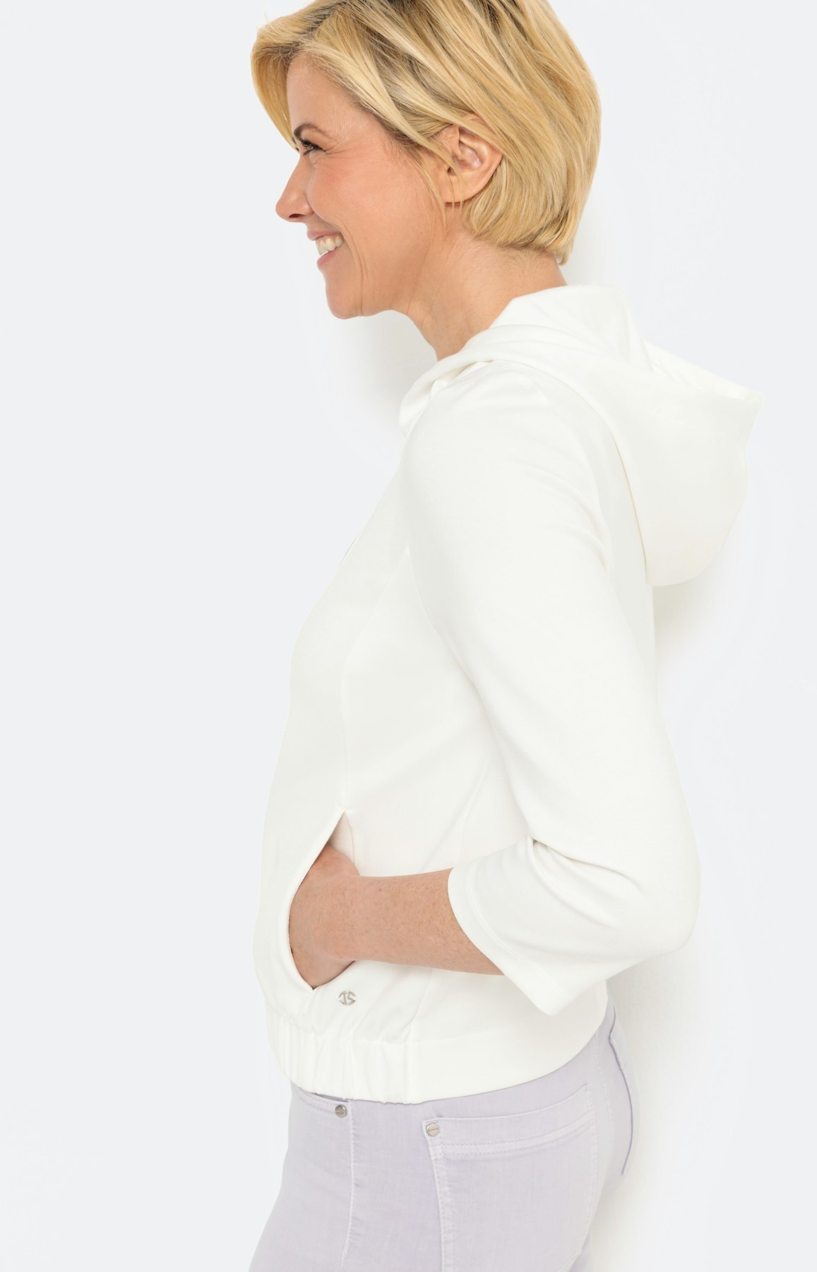 Capuchonjack met 3/4-mouwen