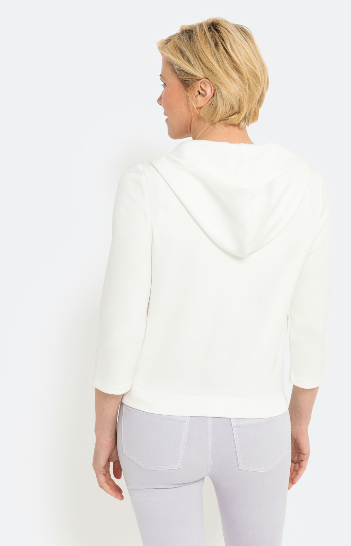 Capuchonjack met 3/4-mouwen