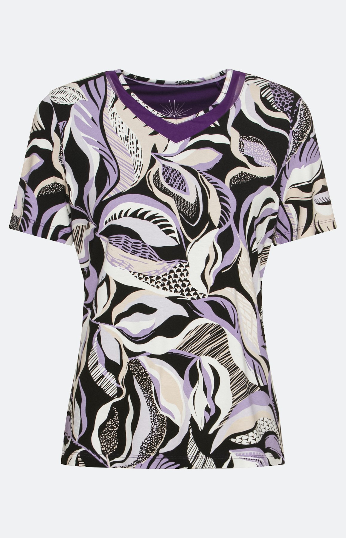 Shirt met korte mouwen en een meshinzet