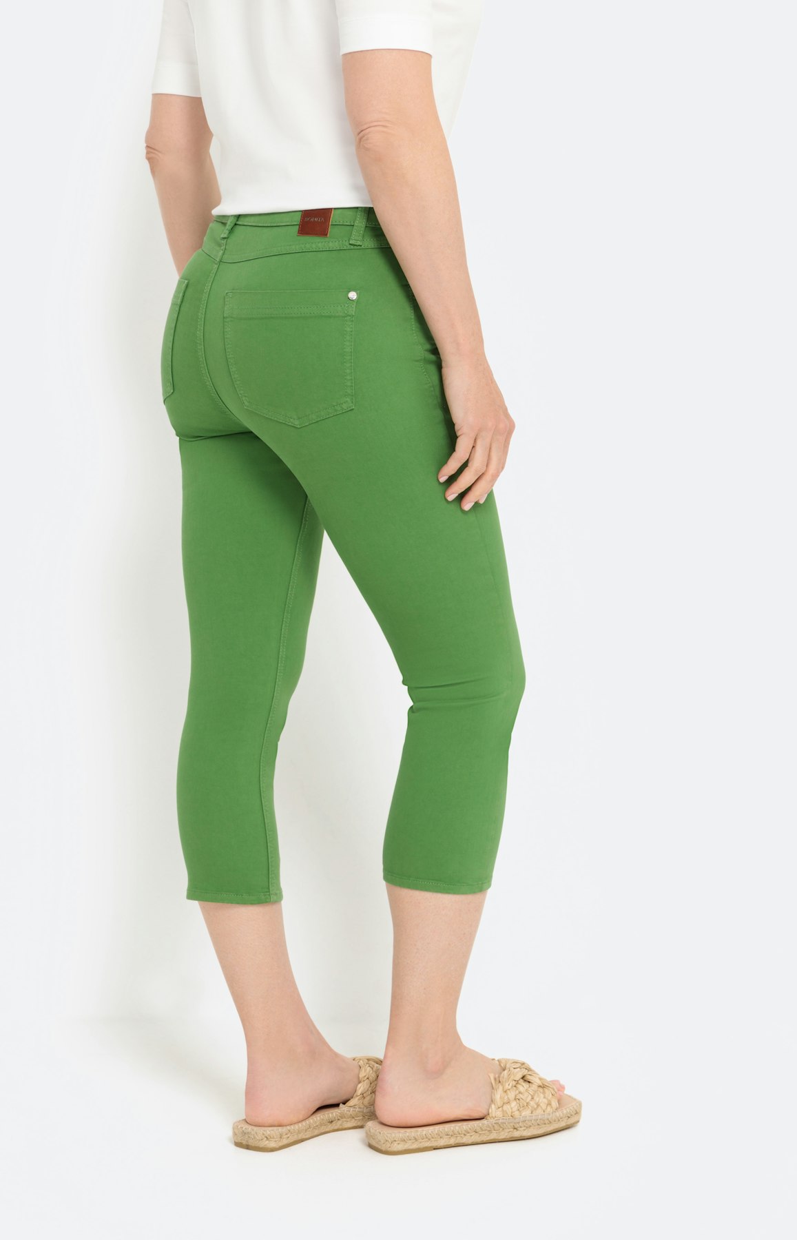 Capri-jeans, groen