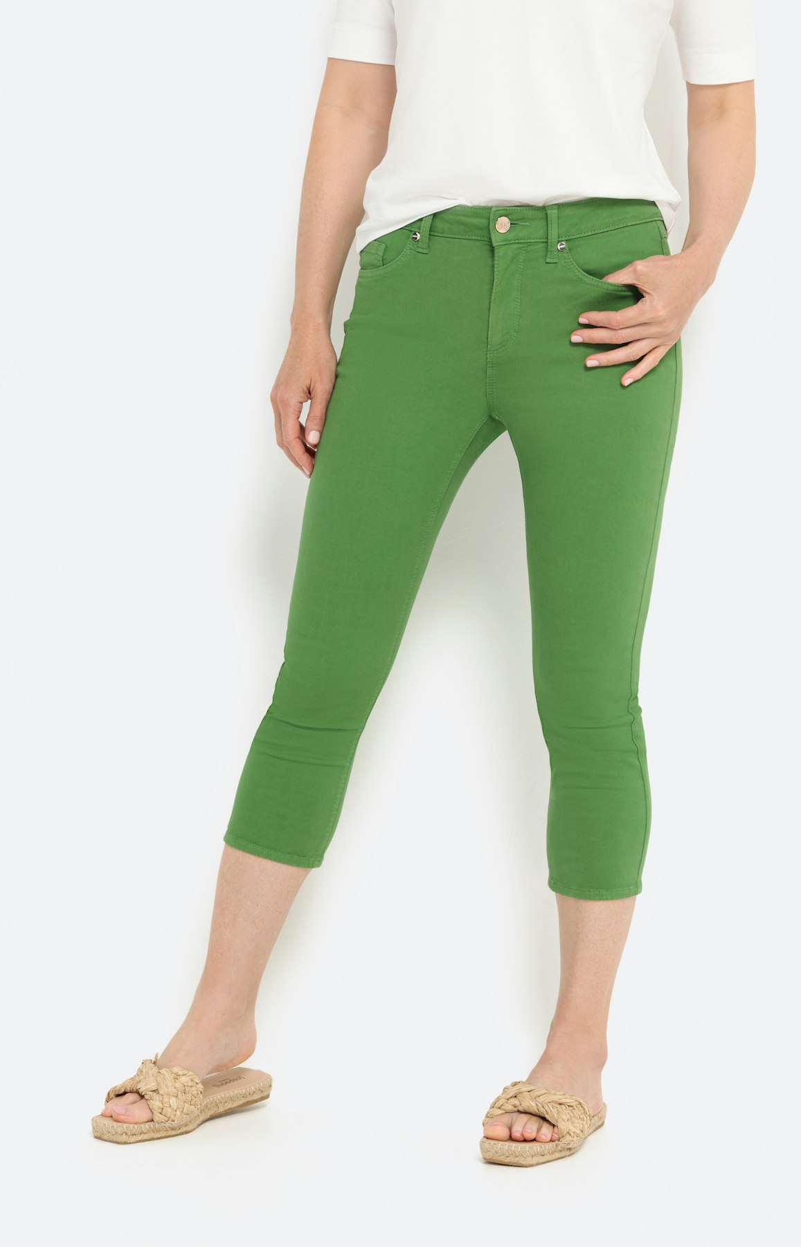 Capri-jeans, groen