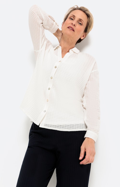 Mousselinen blouse met lange mouwen