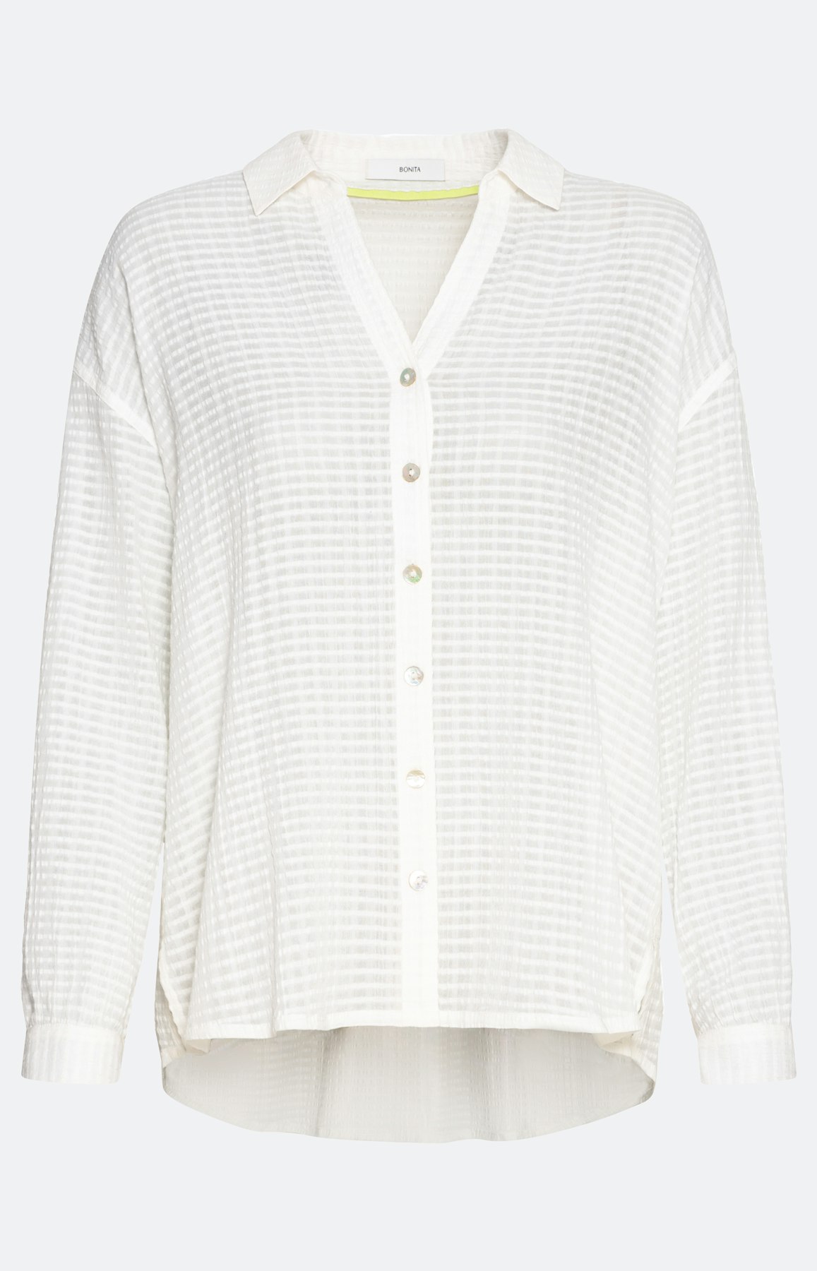 Mousselinen overhemd blouse, wit