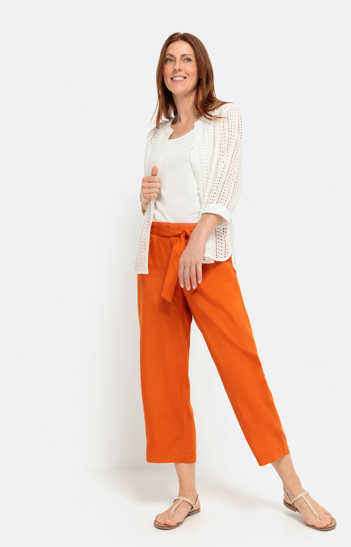 Geborduurde blouse met 3/4-mouwen