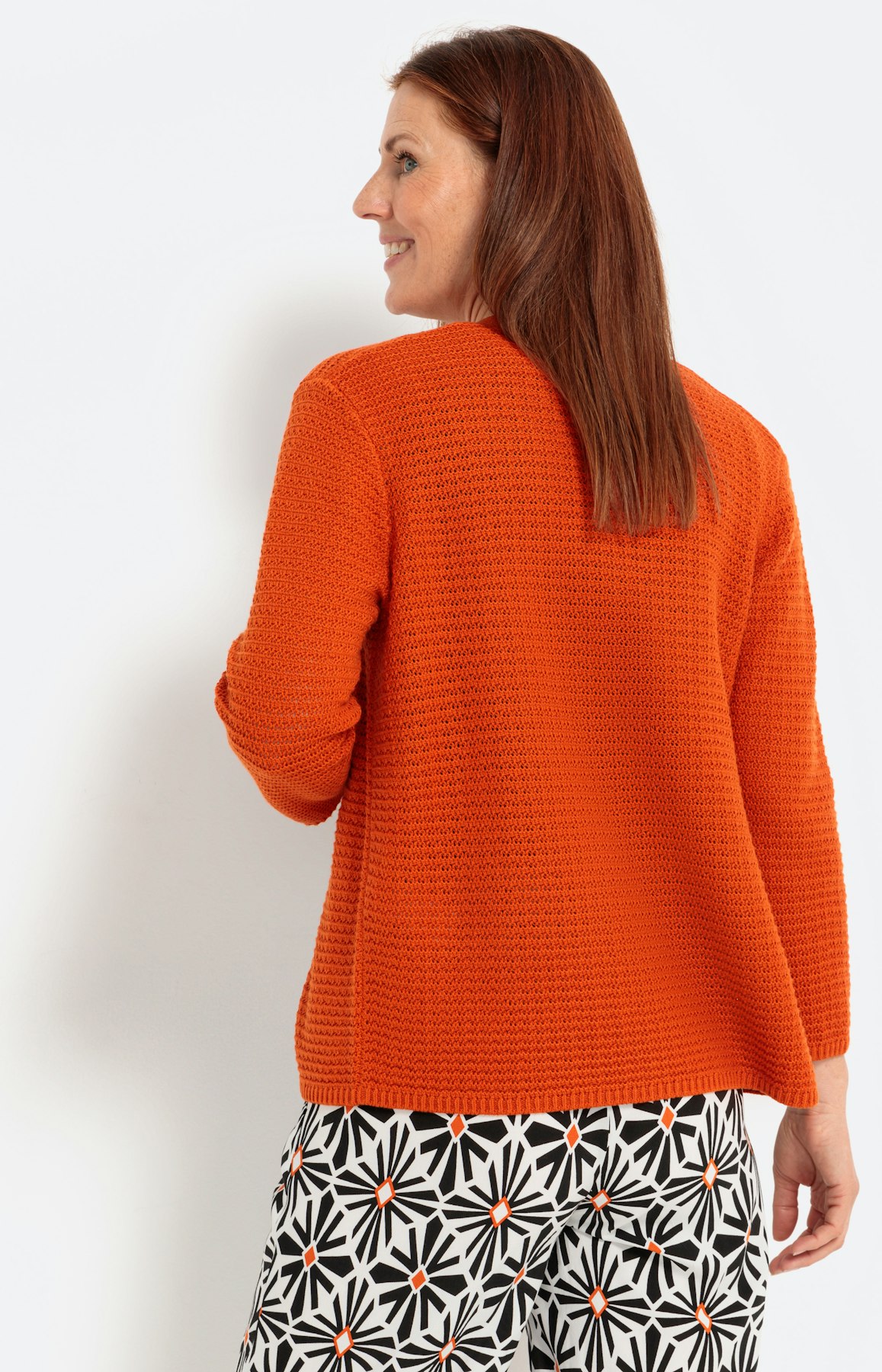 Open vest met 3/4-mouwen