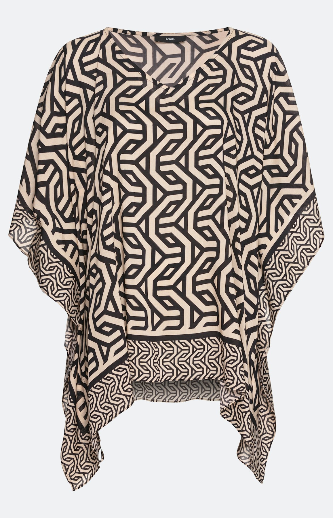 Lichte tuniek, modal, zwart sand