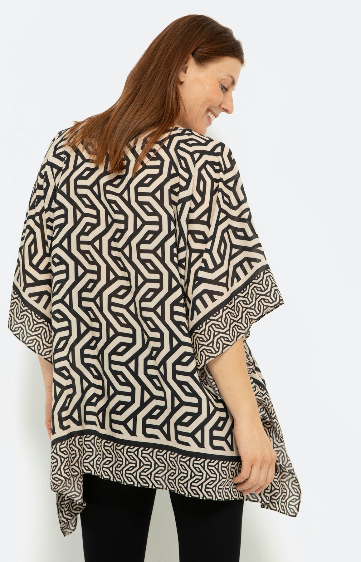 Lichte tuniek, modal, zwart sand