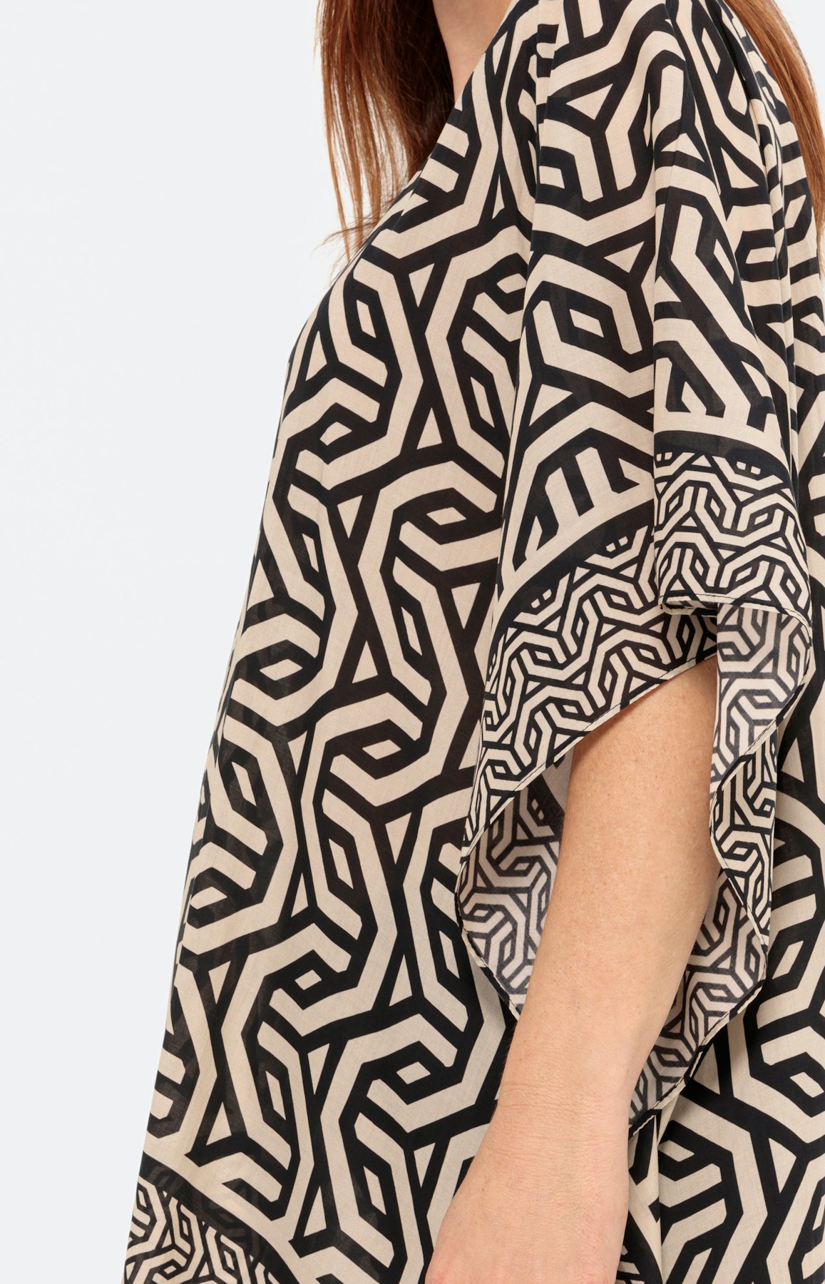 Lichte tuniek, modal, zwart sand