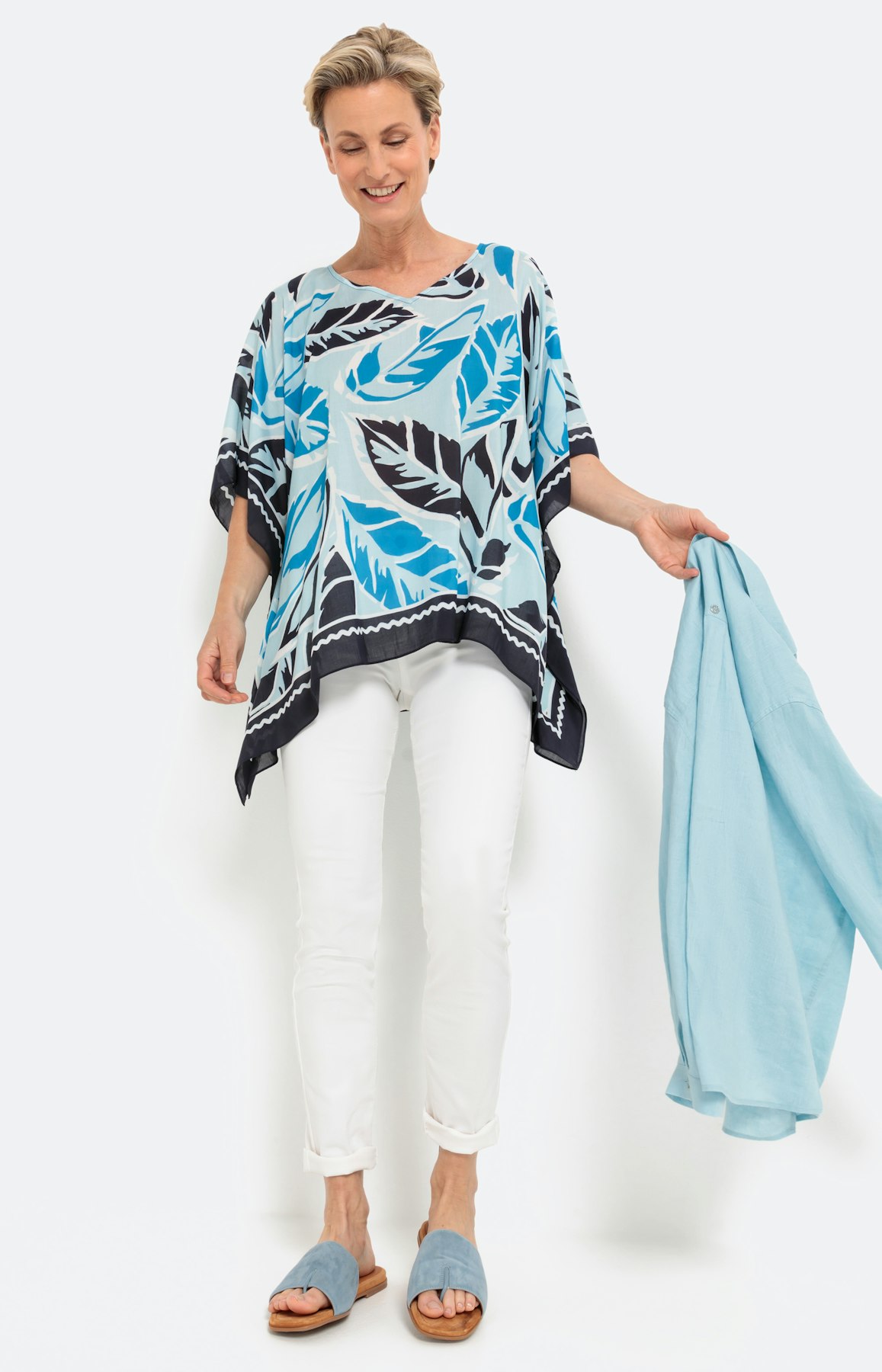 Lichte tuniek, modal, turquoise