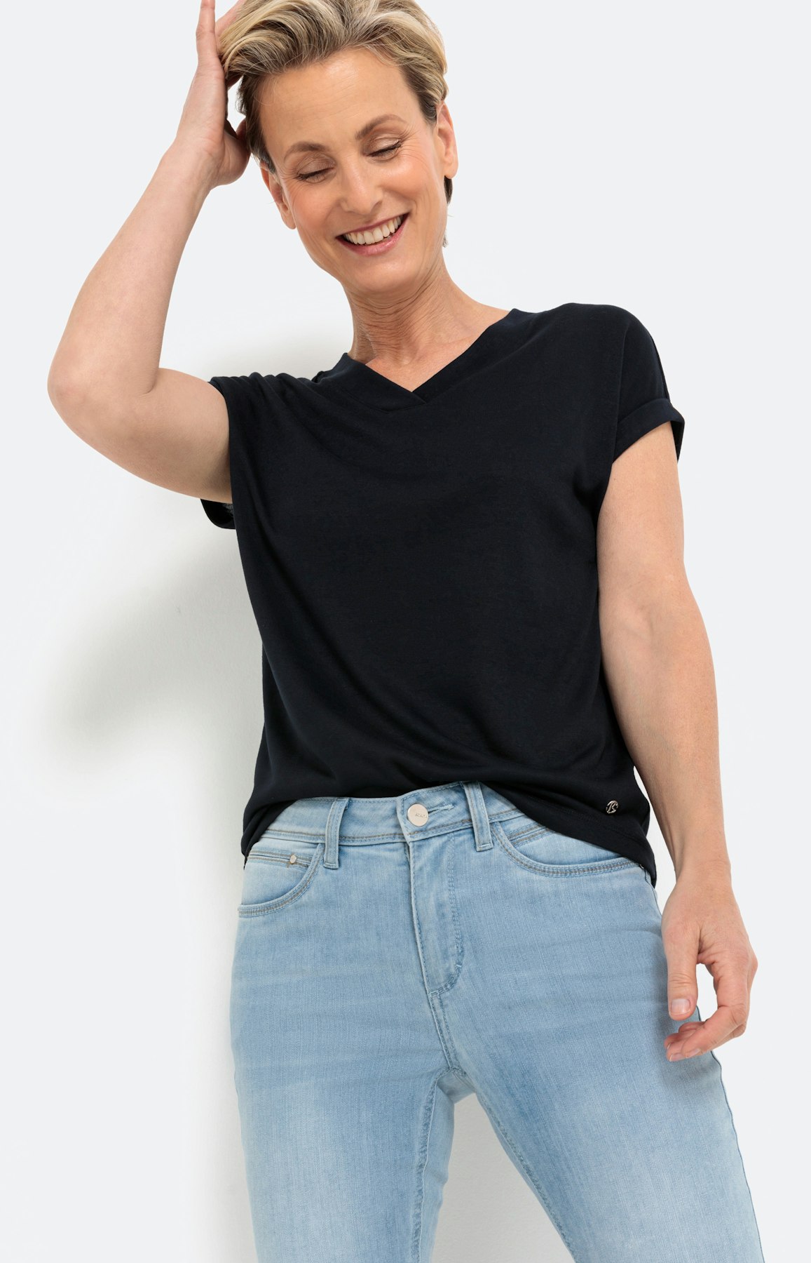 Effen shirt met korte mouwen