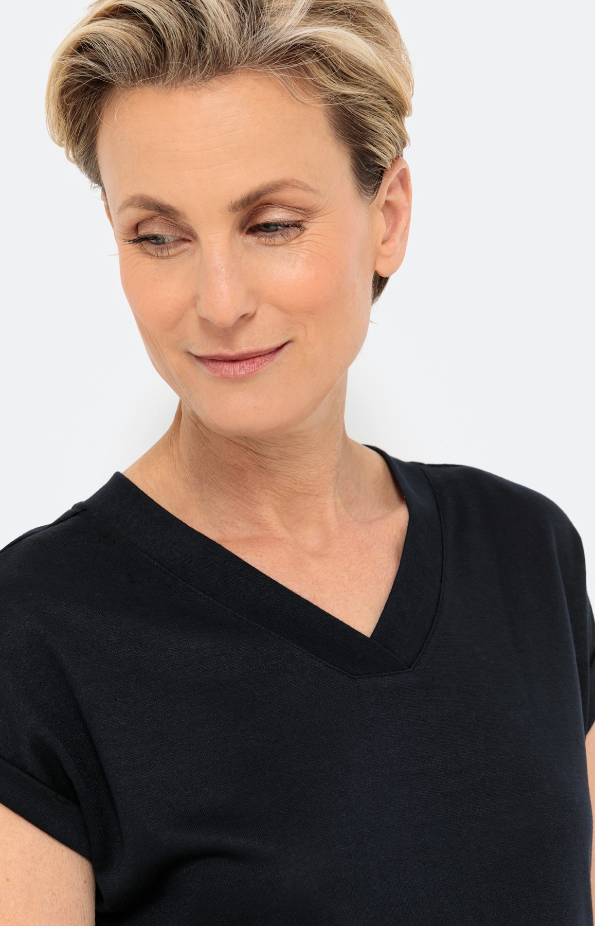 Effen shirt met korte mouwen