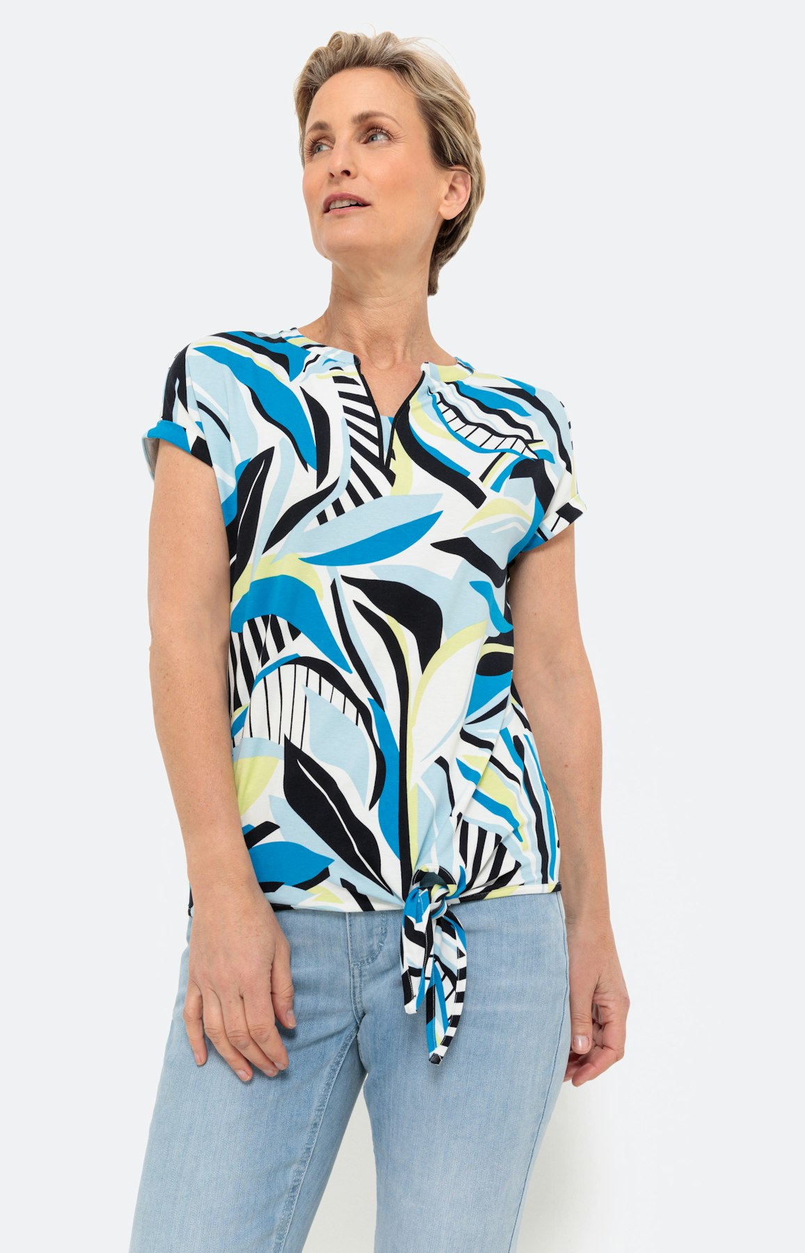 Gedessineerd T-shirt met korte mouwen