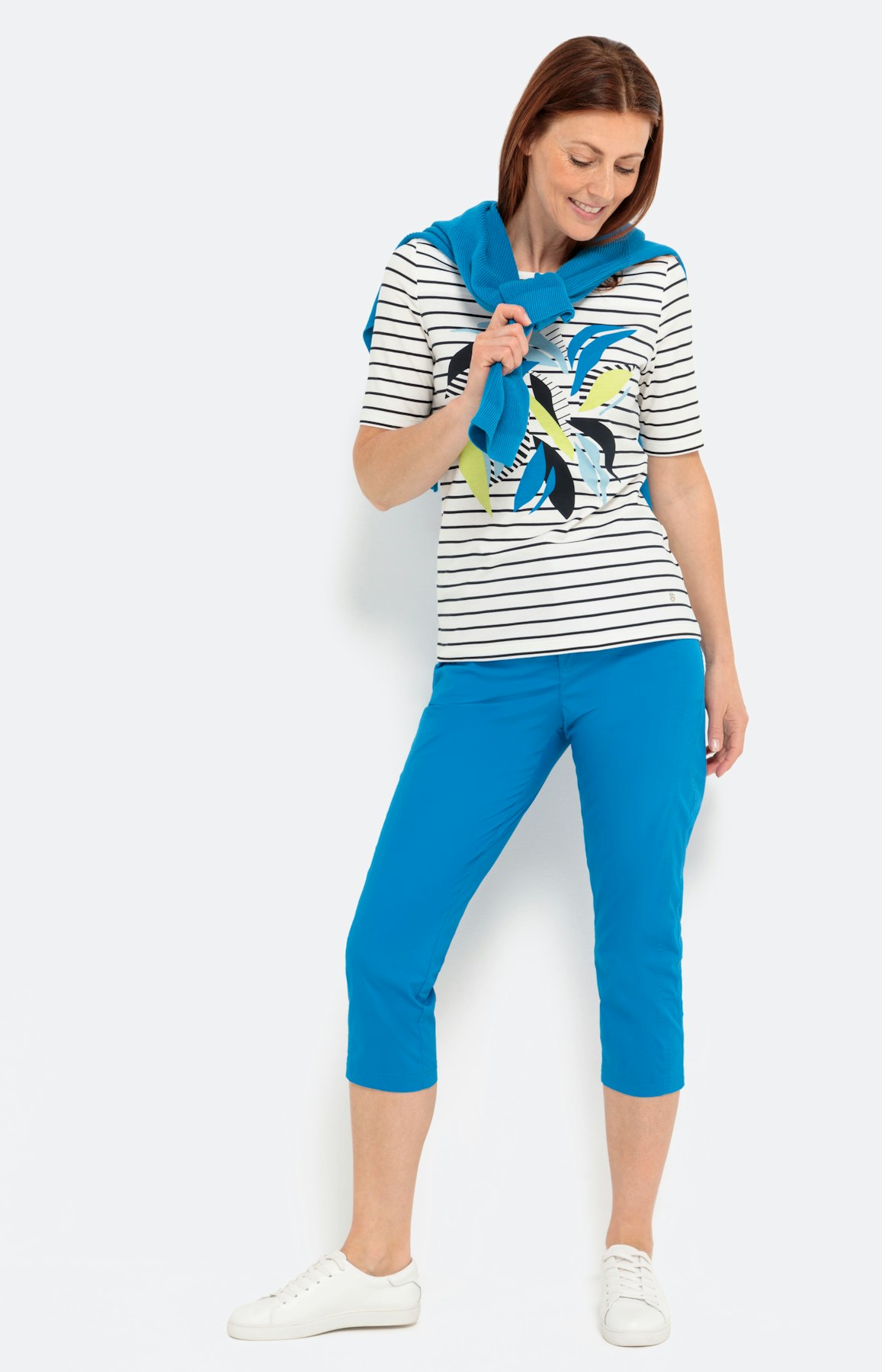 Gestreept T-shirt met korte mouwen