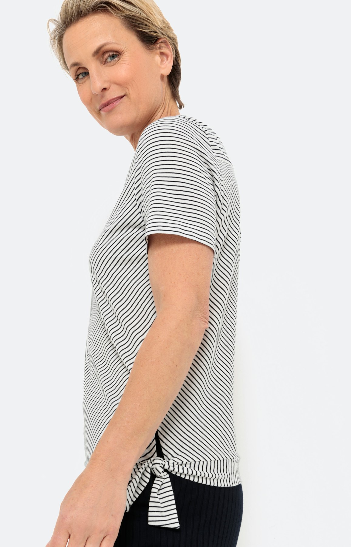 Gestreept T-shirt met korte mouwen