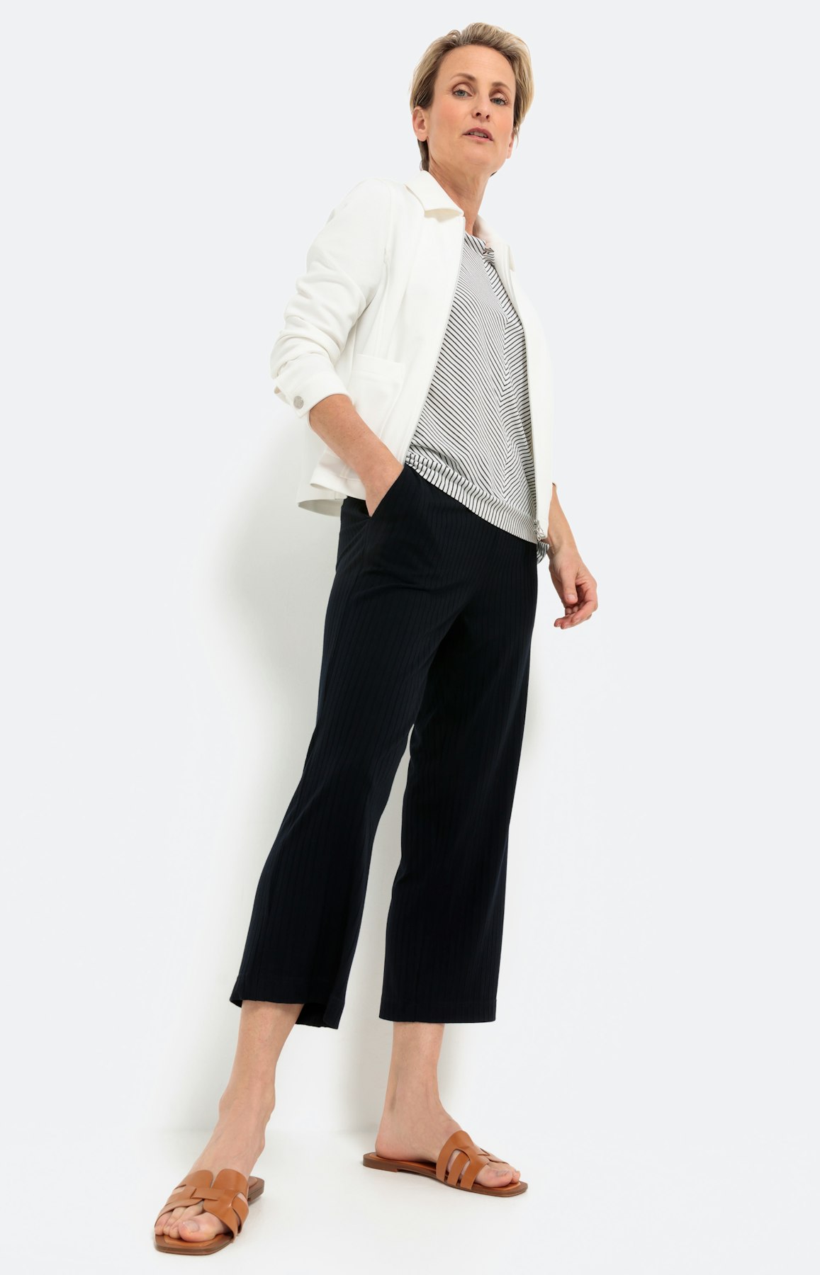 Gestreept T-shirt met korte mouwen