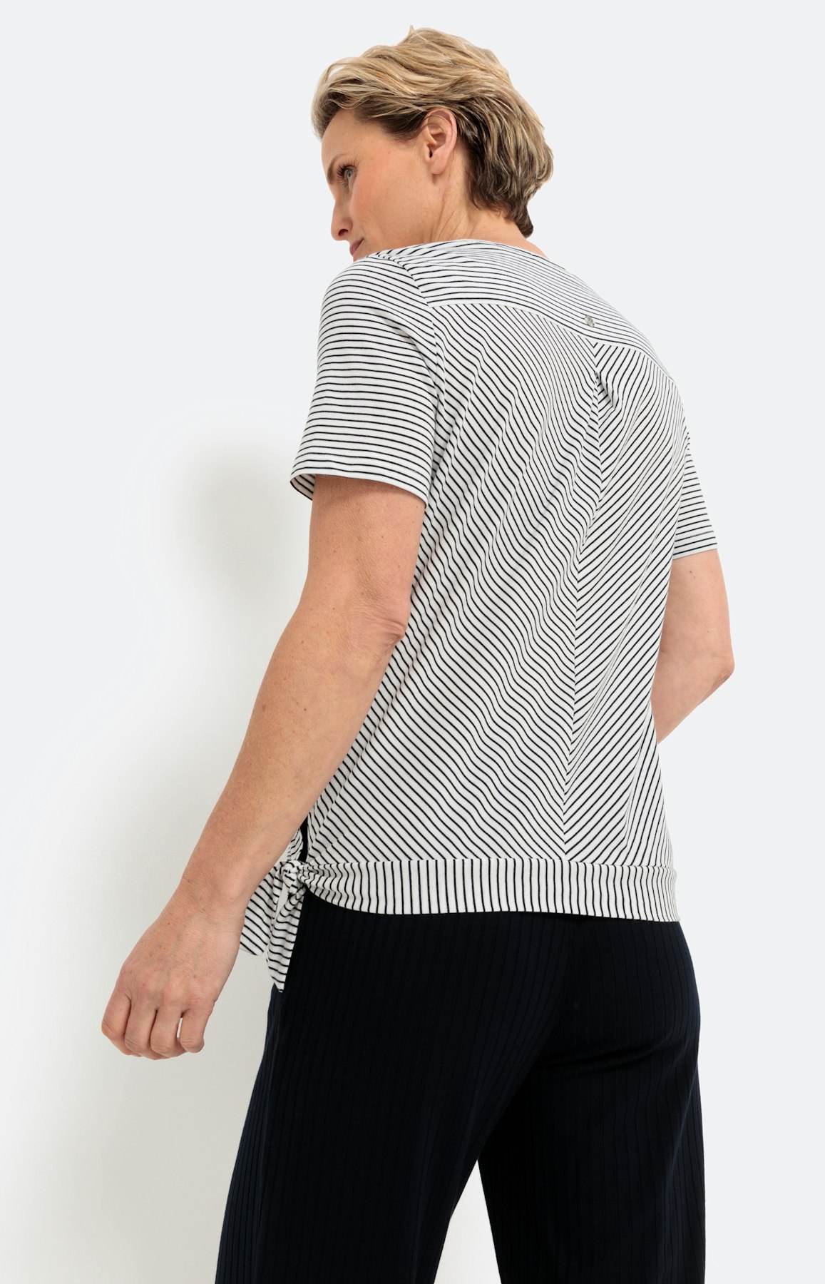 Gestreept T-shirt met korte mouwen