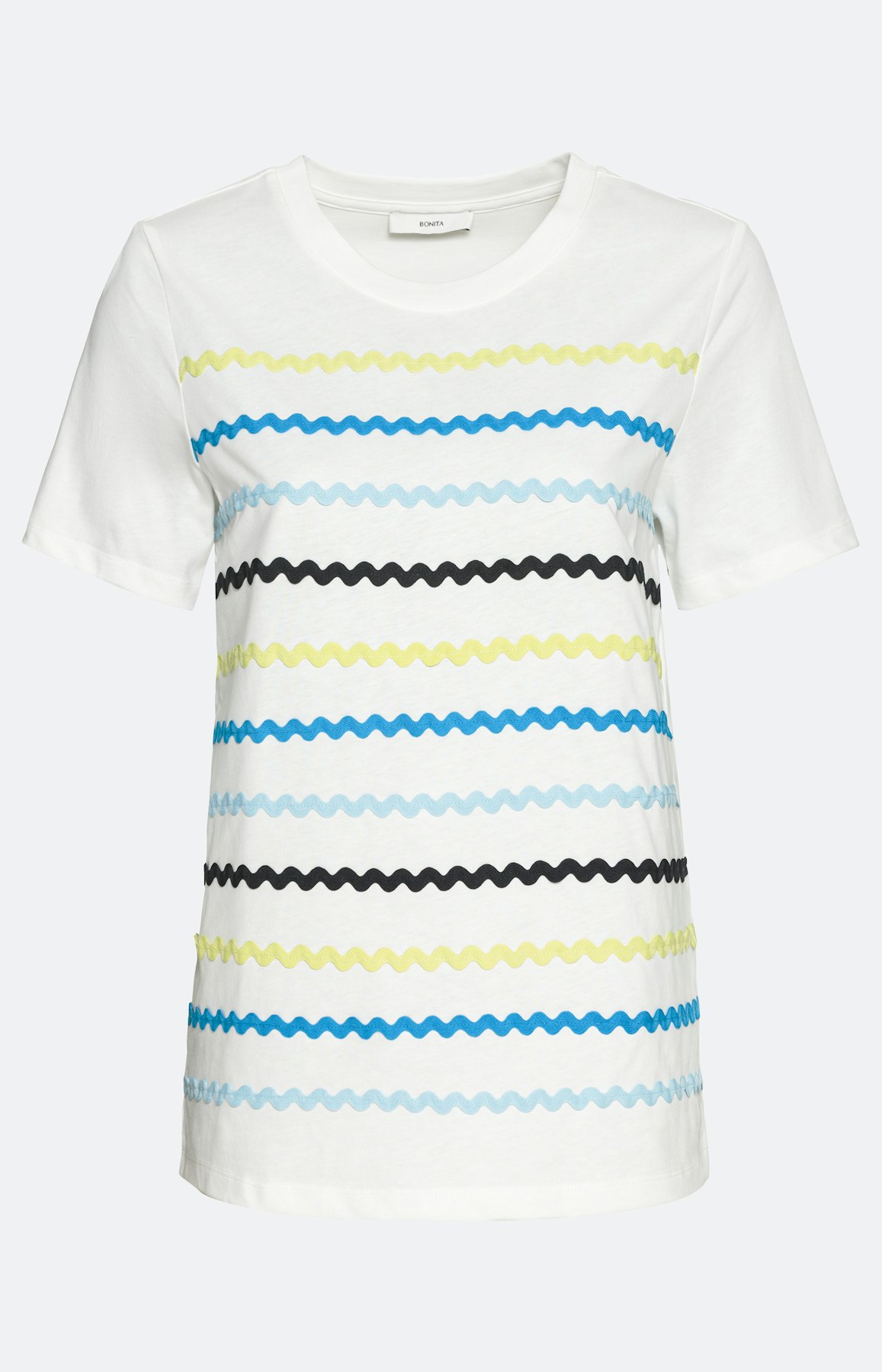 Shirt met korte mouwen en structuur