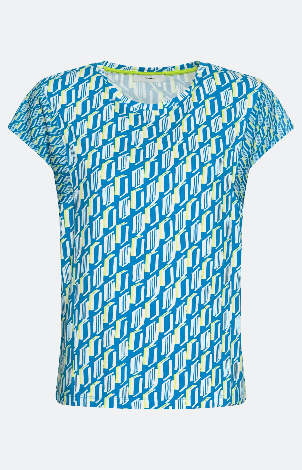 T-shirt met print, turqooise