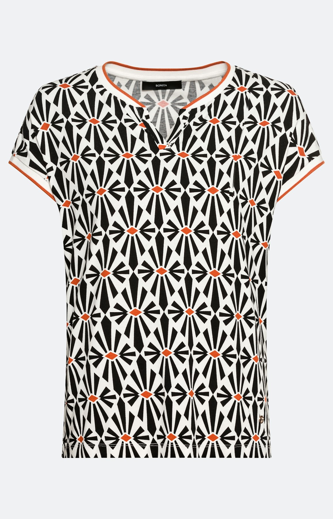 Shirt met korte mouw en contrastdetails