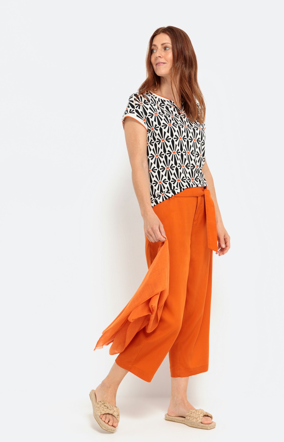 Shirt met korte mouw en contrastdetails