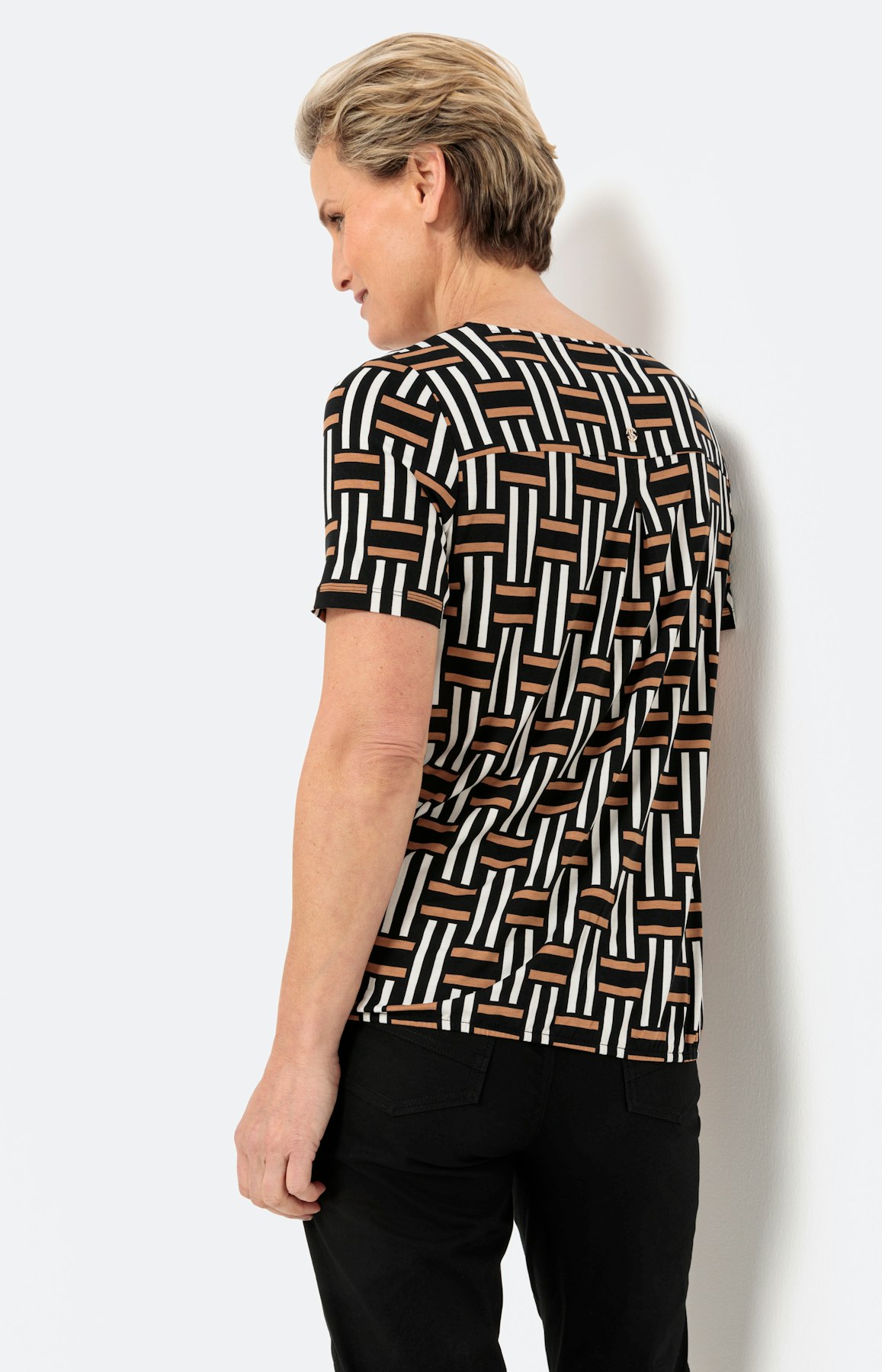 T-shirt met korte mouwen in golfstijl