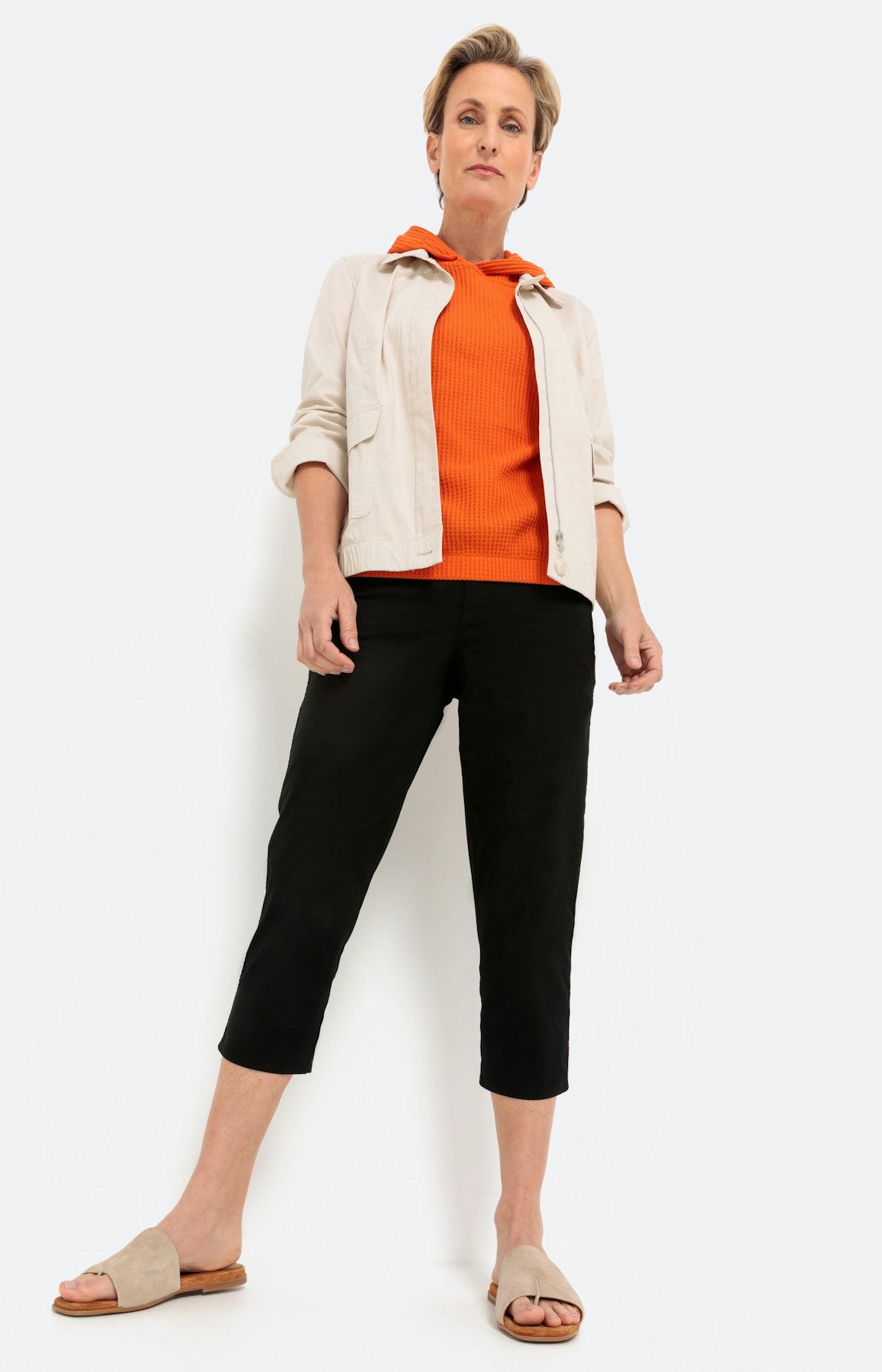 T-shirt met capuchon, oranje