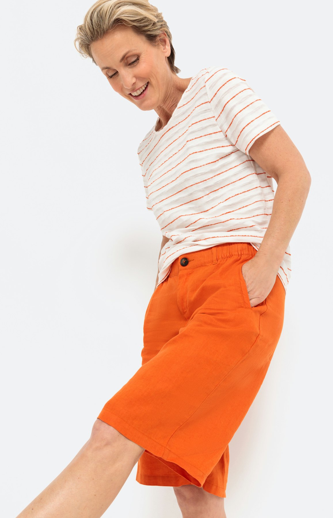 Gestreept T-shirt met korte mouwen