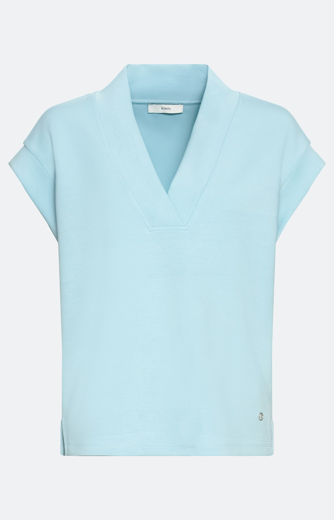 Kurzärmliges Sweatshirt mit V-Ausschnitt