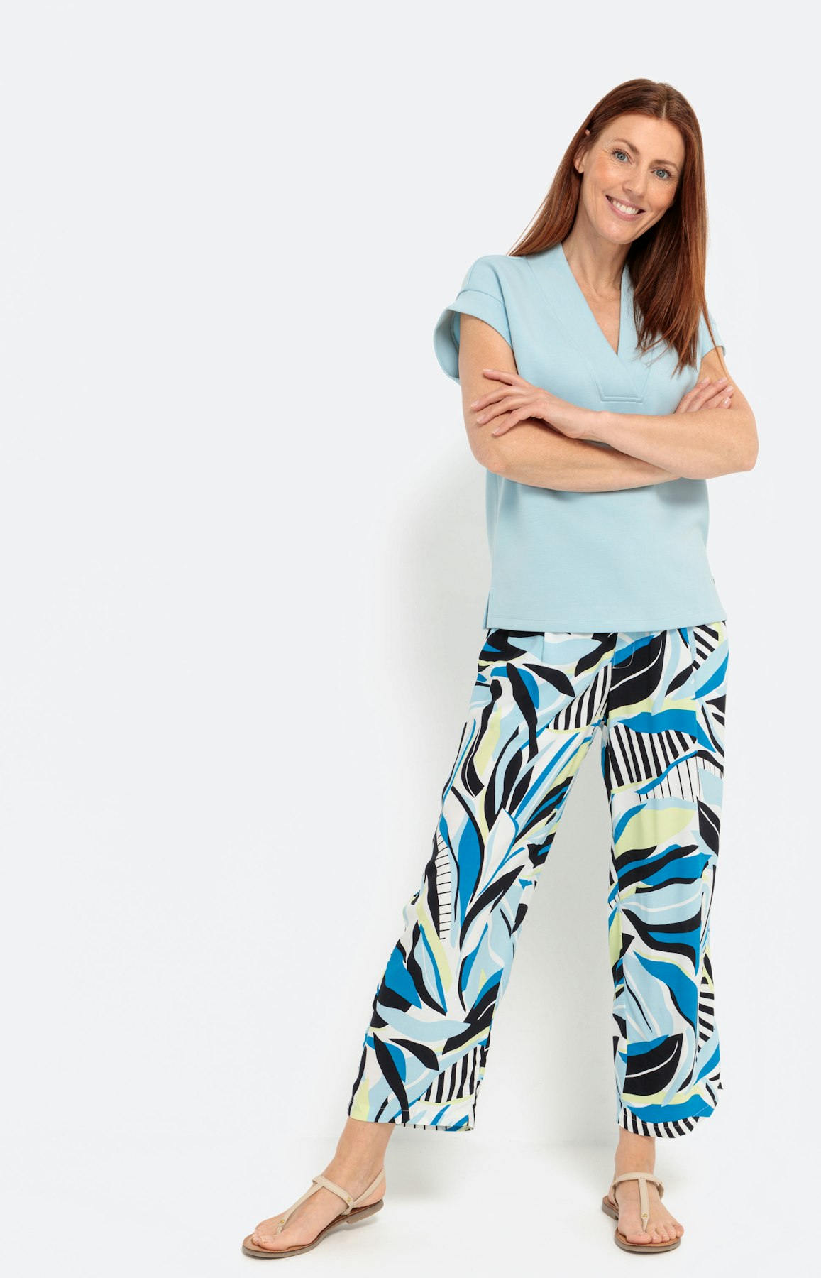 Culotte met stretchband en motief