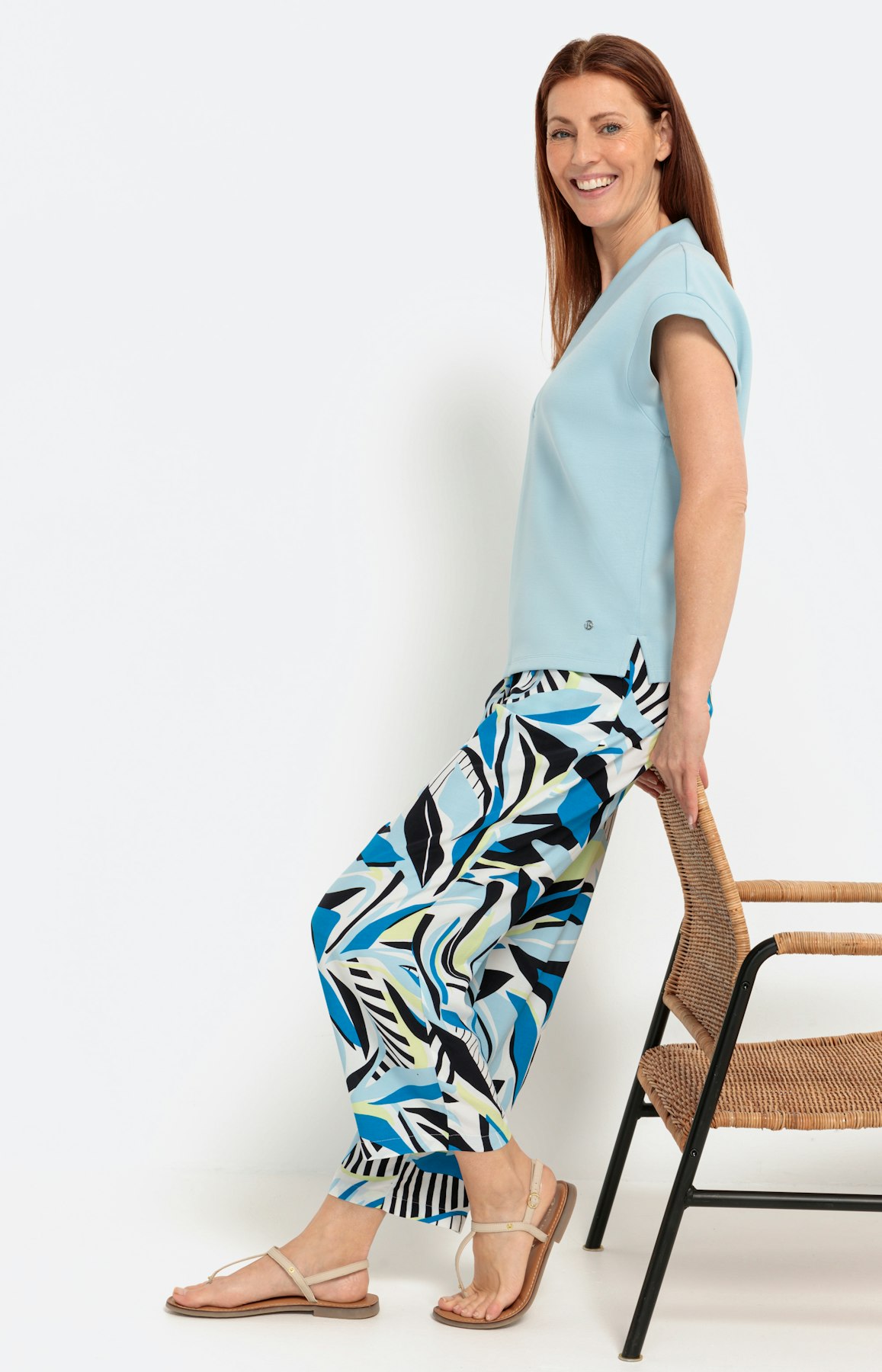 Culotte met stretchband en motief