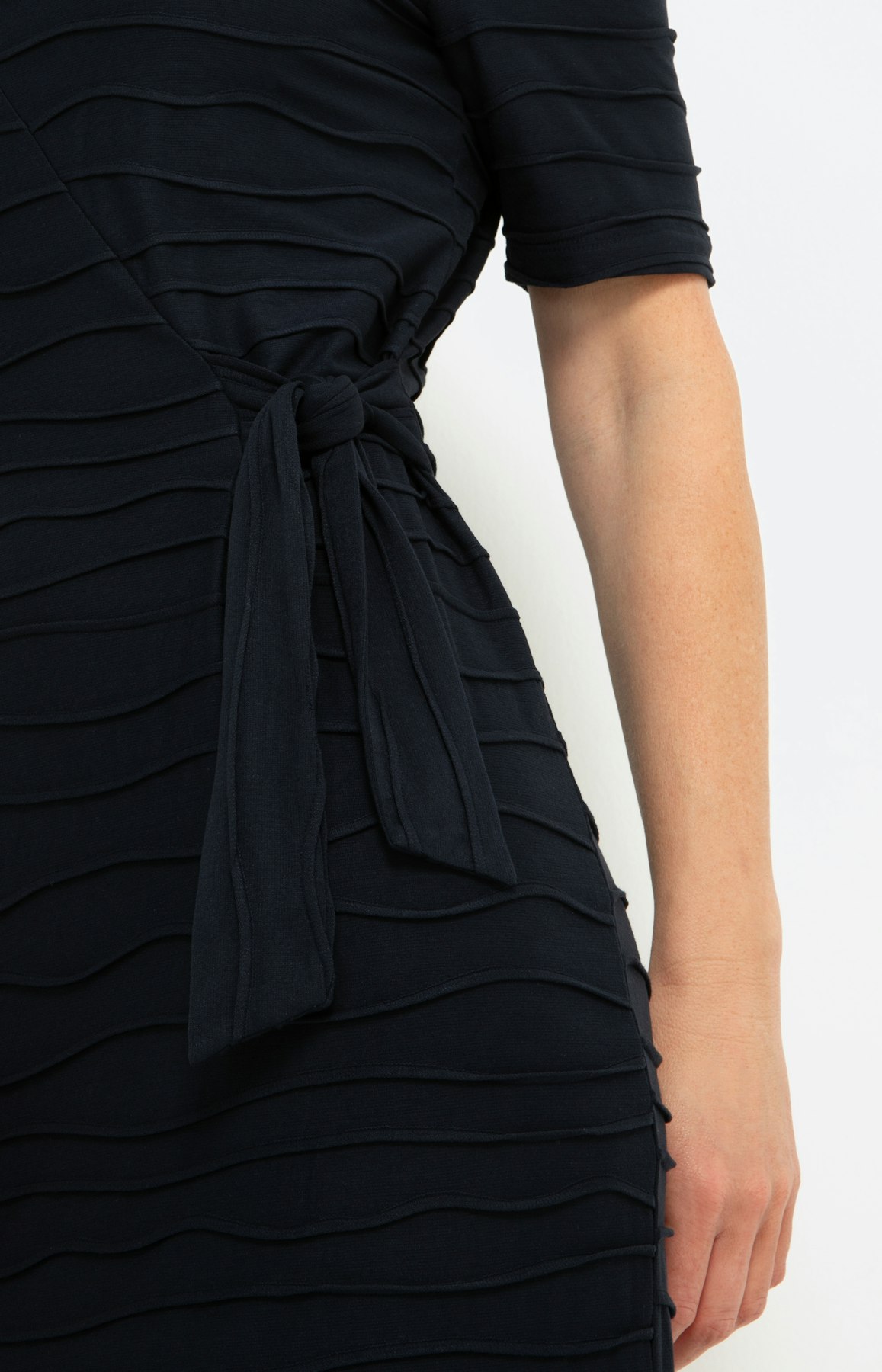 Jersey-Kleid im Wickellook, marine