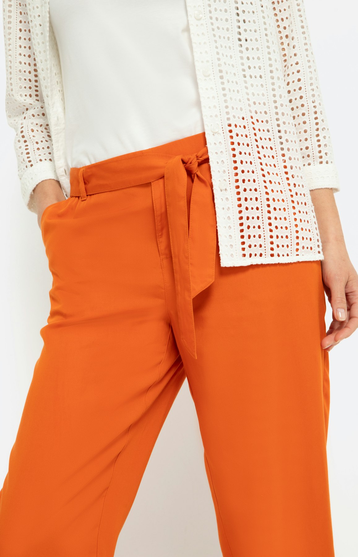 Lyocell -culotte, oranje
