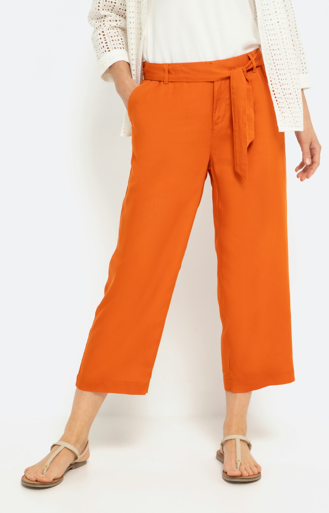 Lyocell -culotte, oranje
