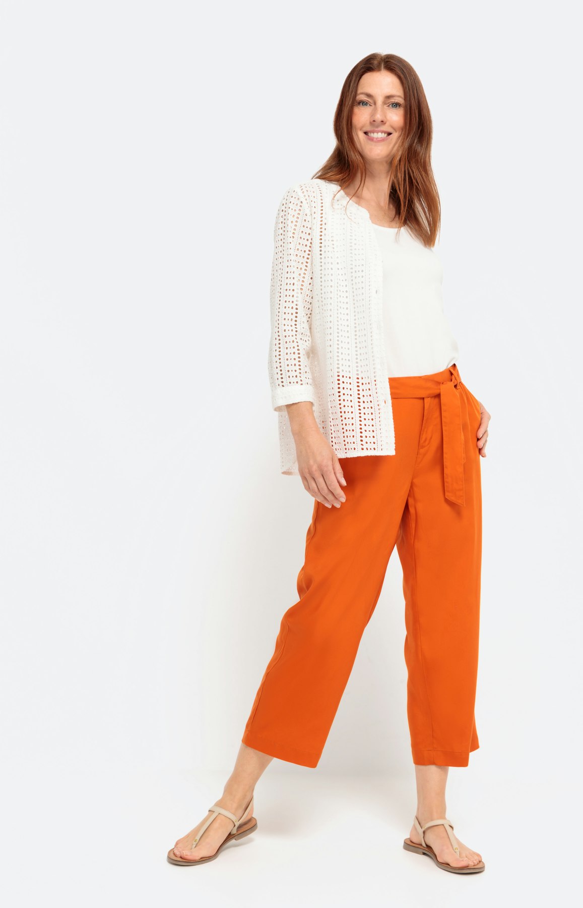 Lyocell -culotte, oranje