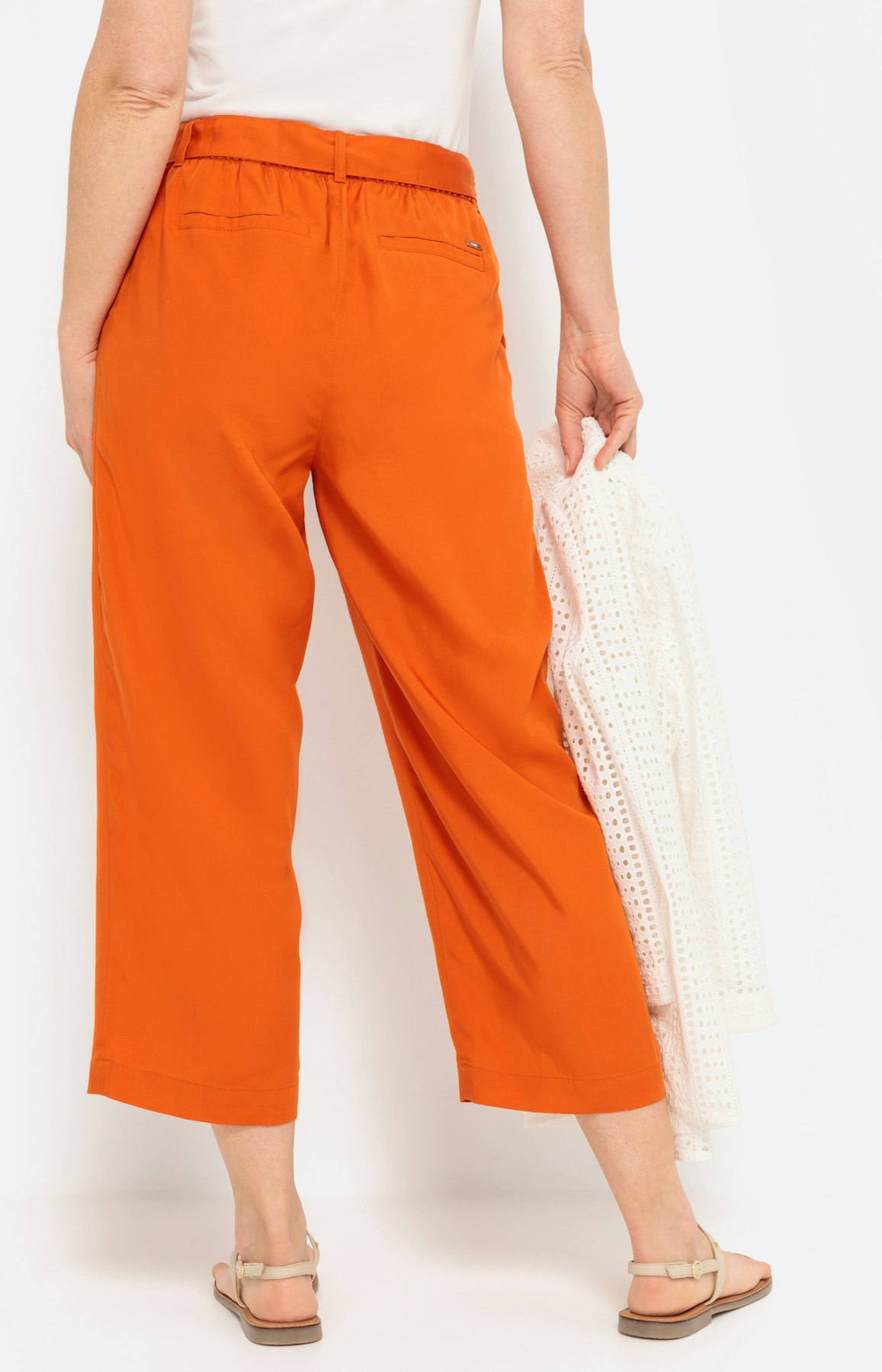 Lyocell -culotte, oranje