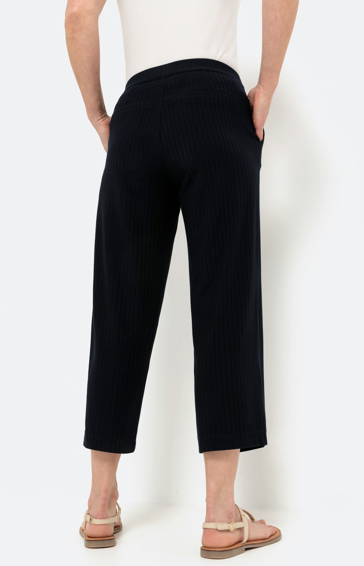 Jersey culotte met stretchband, navy