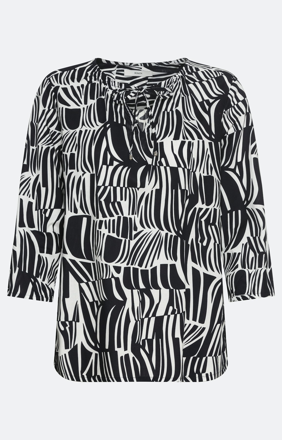Blouse met 3/4-mouwen en print all-over