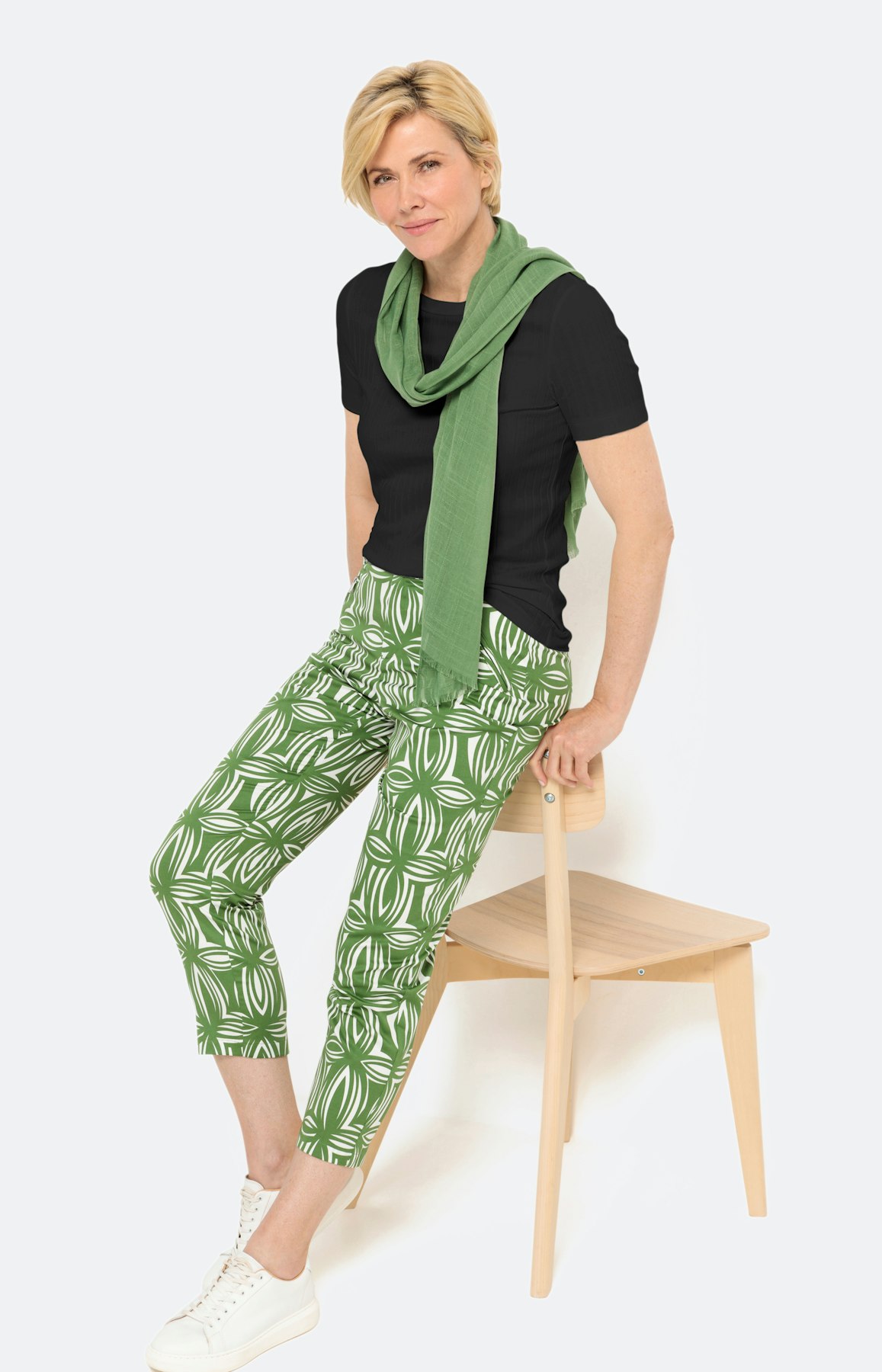 Kurzarm T-Shirt aus Rippjersey